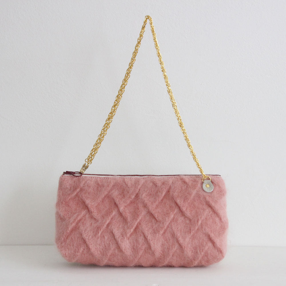 モヘアピンク / フラットポシェット
