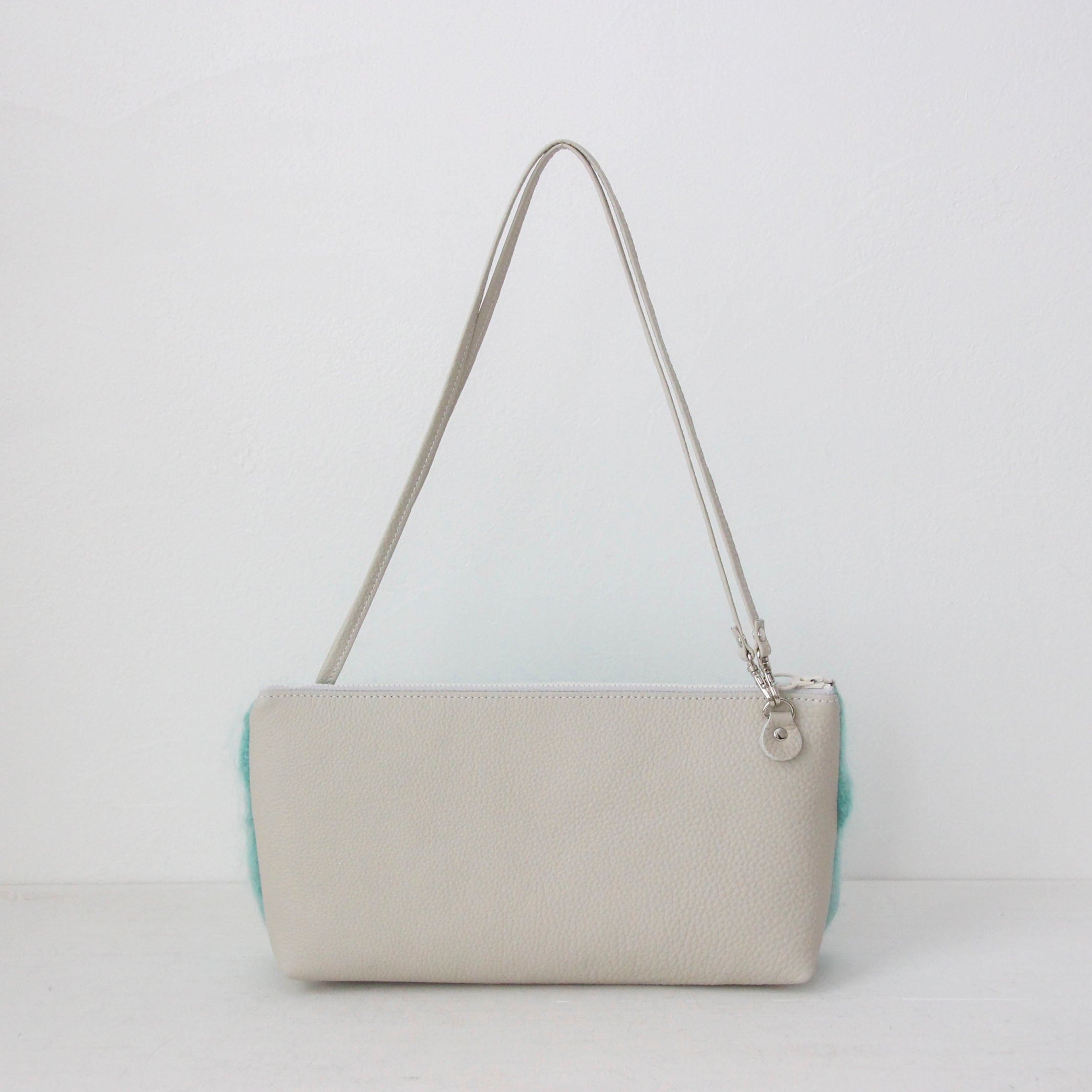 モヘアペパーミント / フラットポシェット