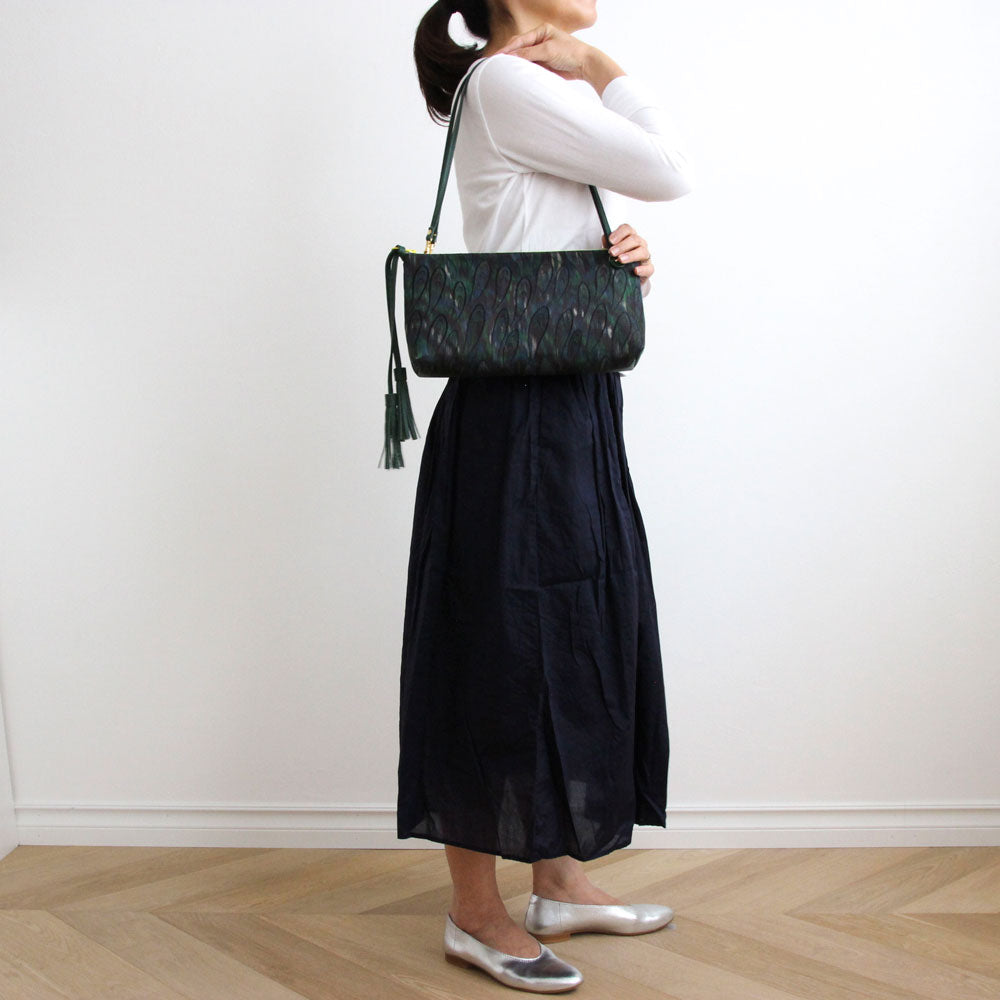 グリーンピーコック / フラットポシェット