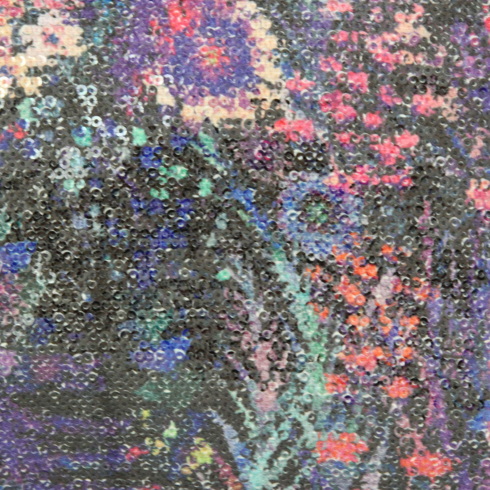 リバティスパンコールフラワーネイビー（ネイビー） / フラットポシェット