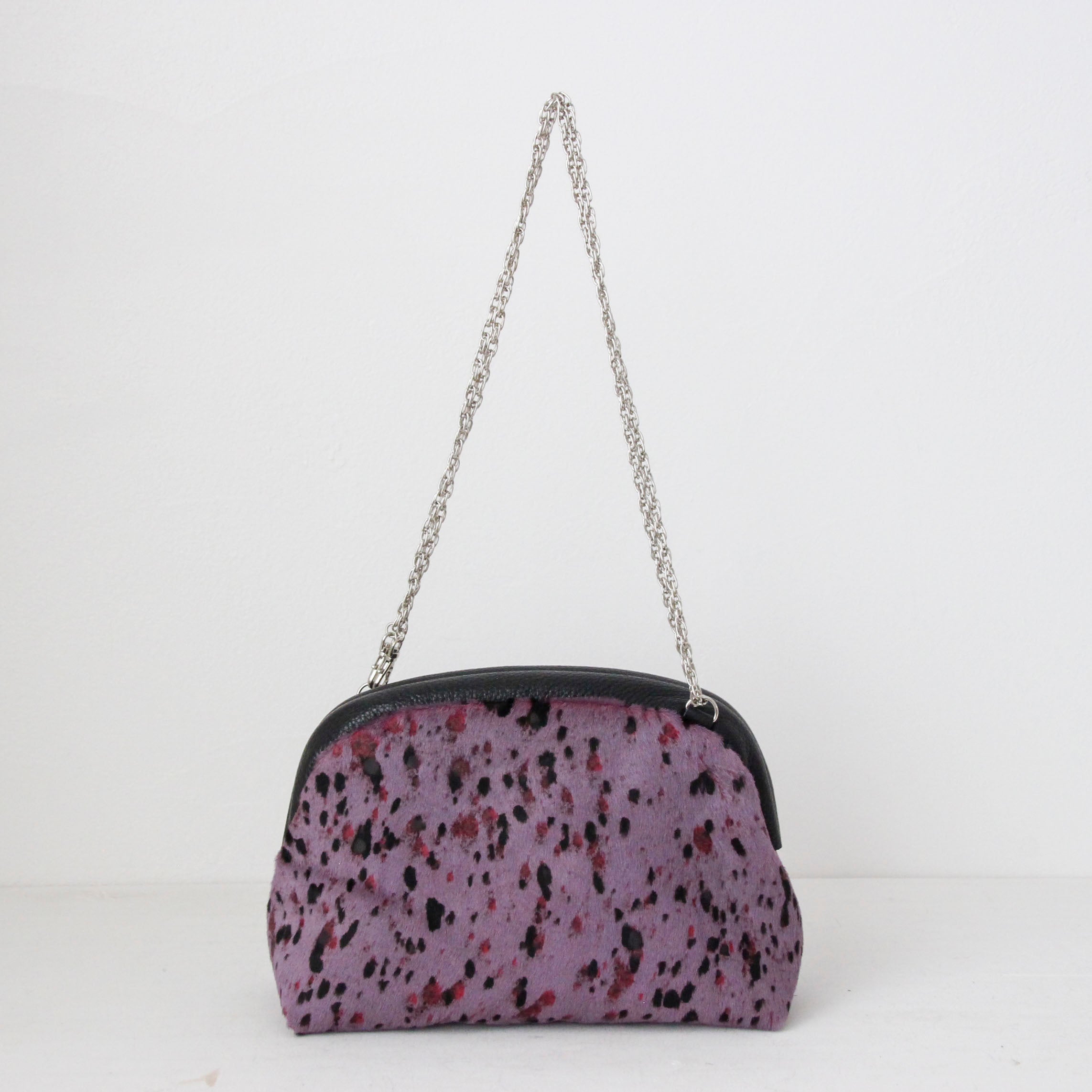 起毛ラベンダー / 口金ショルダーポーチM