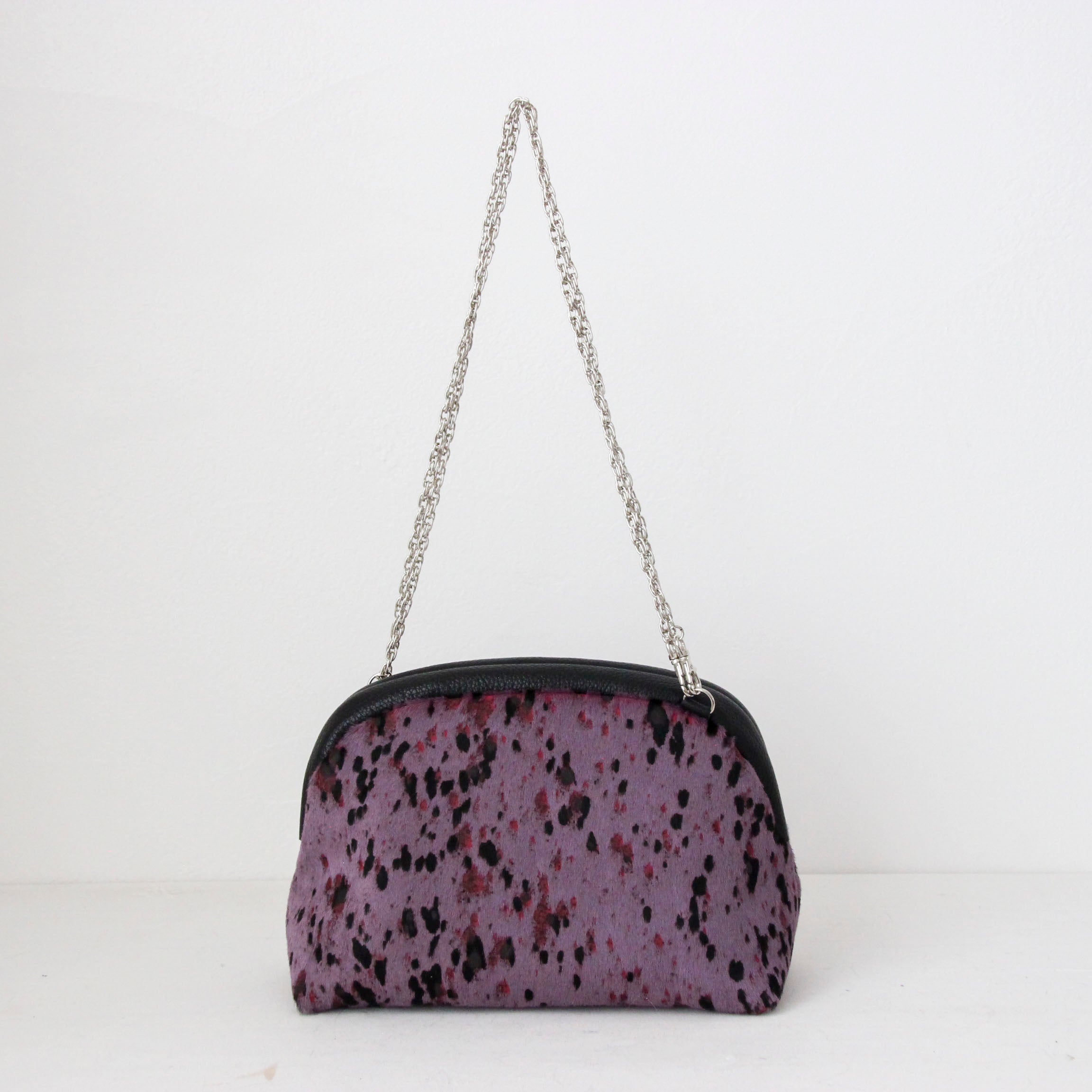 起毛ラベンダー / 口金ショルダーポーチM