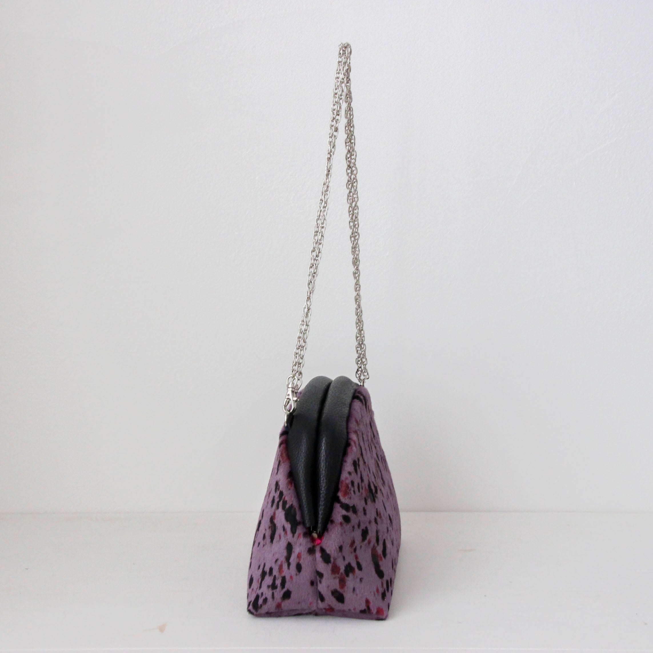 起毛ラベンダー / 口金ショルダーポーチM