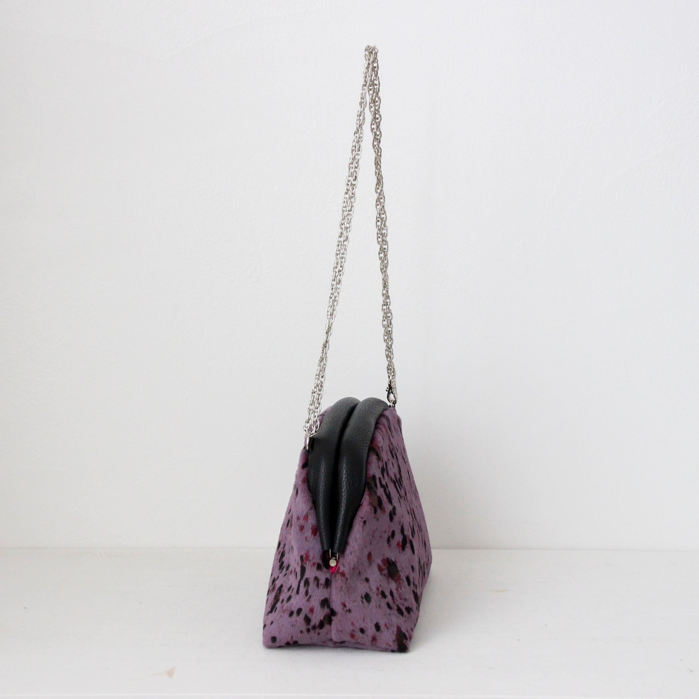 起毛ラベンダー / 口金ショルダーポーチM