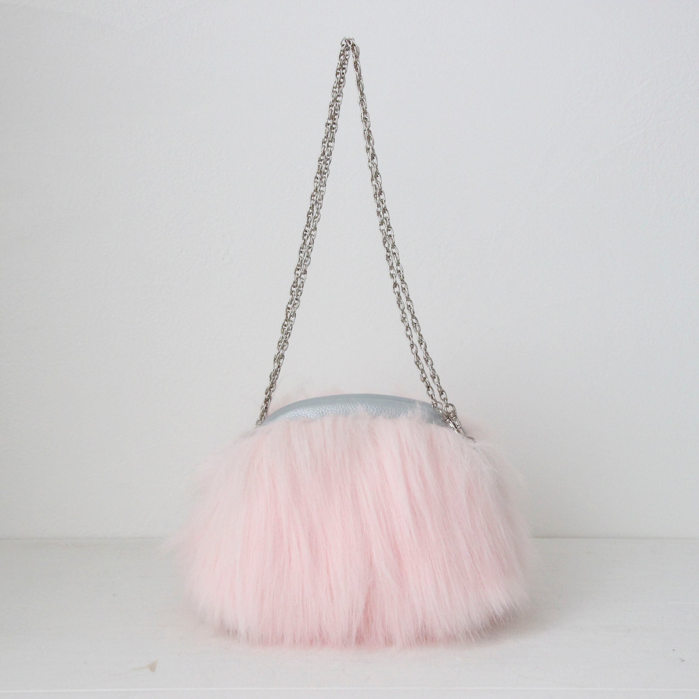 エコファー・ベビーピンク / 口金ショルダーポーチS