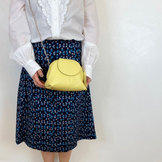 レモンイエロー / 口金レザーポシェットS