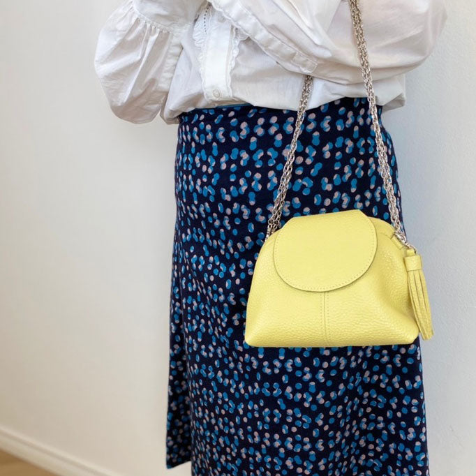 レモンイエロー / 口金レザーポシェットS