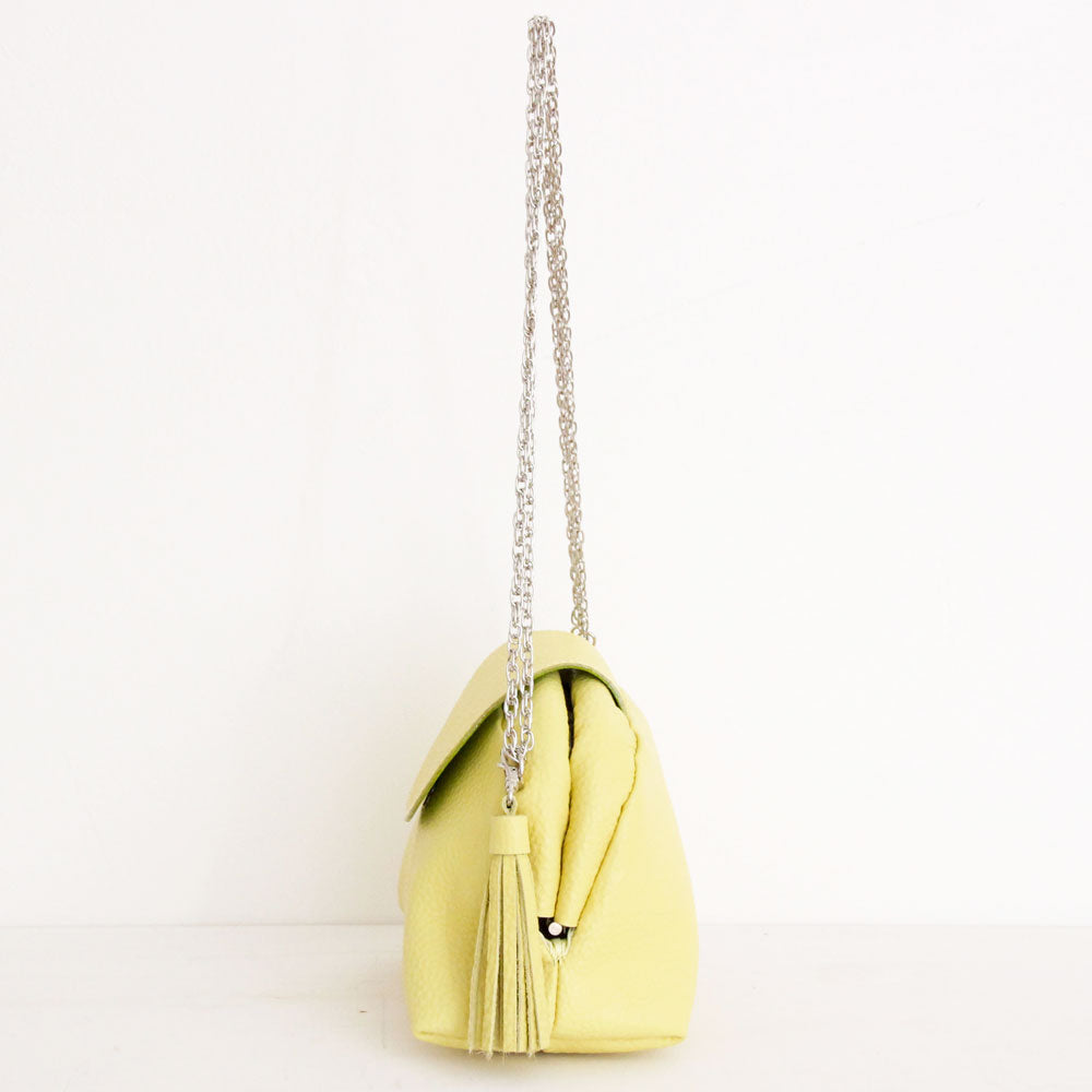 レモンイエロー / 口金レザーポシェットS