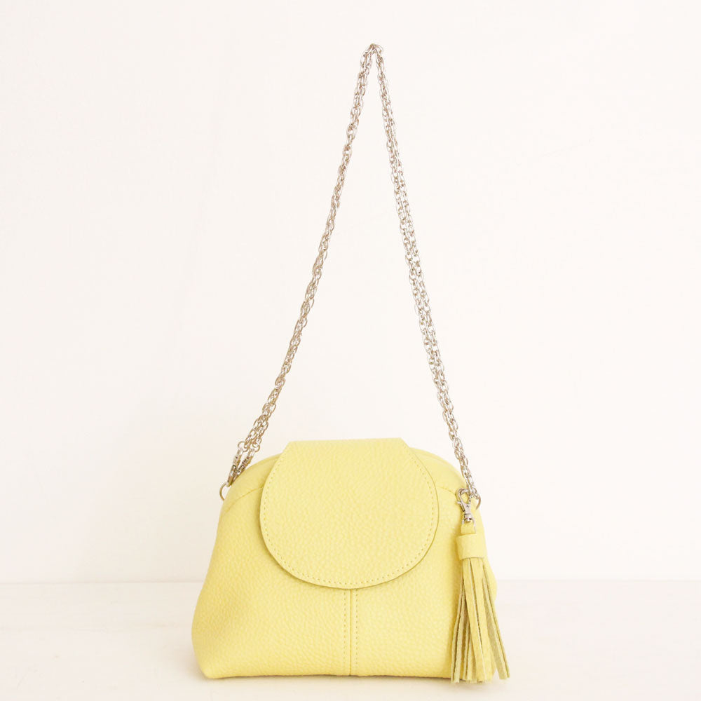 レモンイエロー / 口金レザーポシェットS