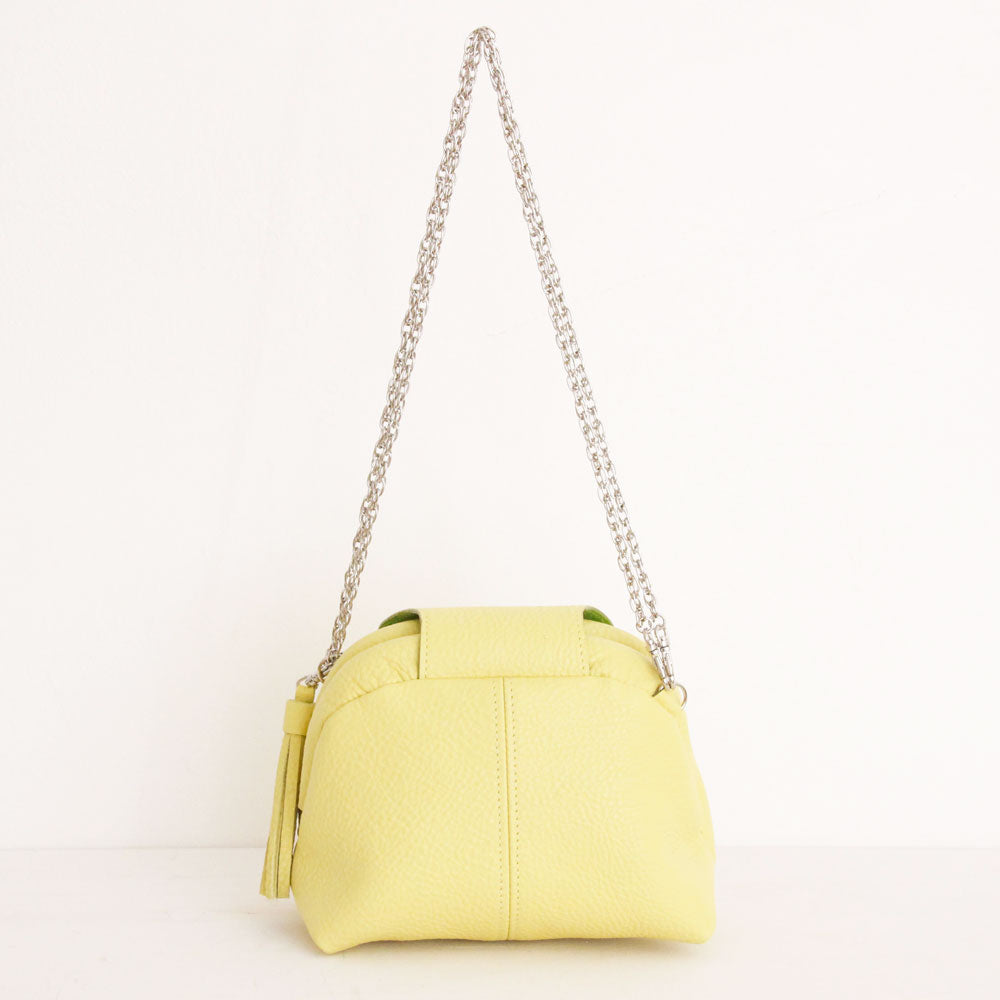 レモンイエロー / 口金レザーポシェットS