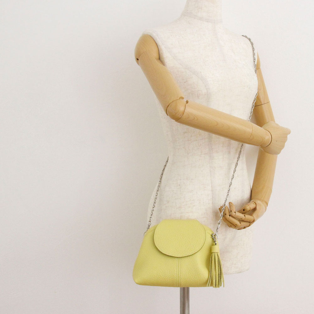 レモンイエロー / 口金レザーポシェットS