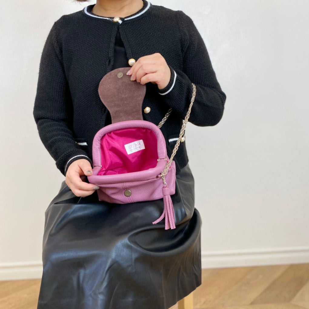 ライラック / 口金レザーポシェットS