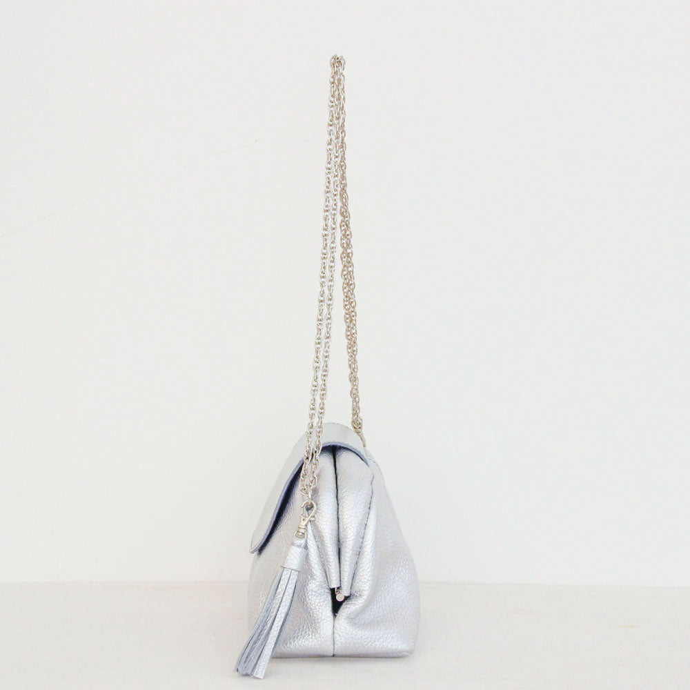 シルバーシマー / 口金レザーポシェットS