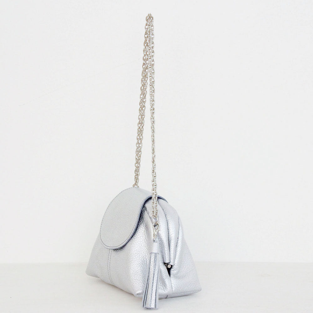 シルバーシマー / 口金レザーポシェットS