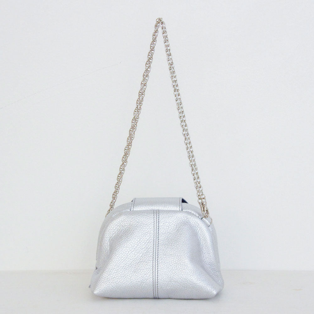 シルバーシマー / 口金レザーポシェットS