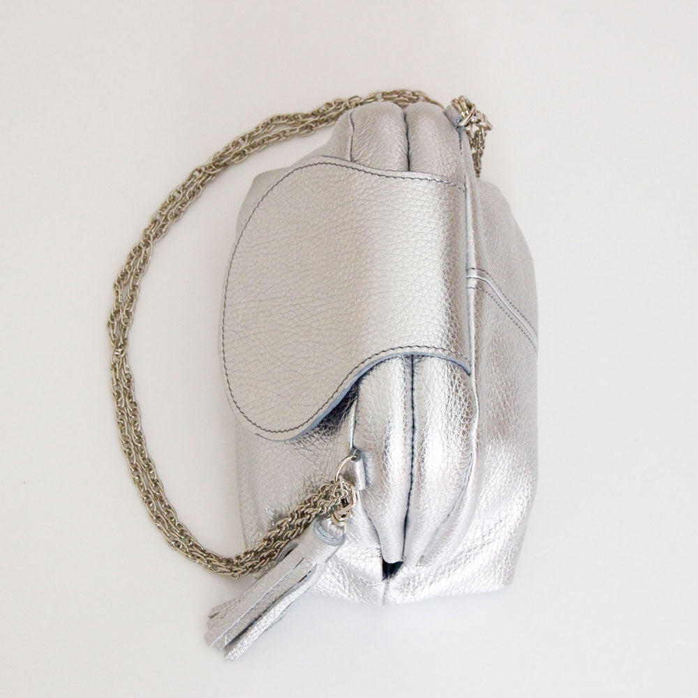 シルバーシマー / 口金レザーポシェットS