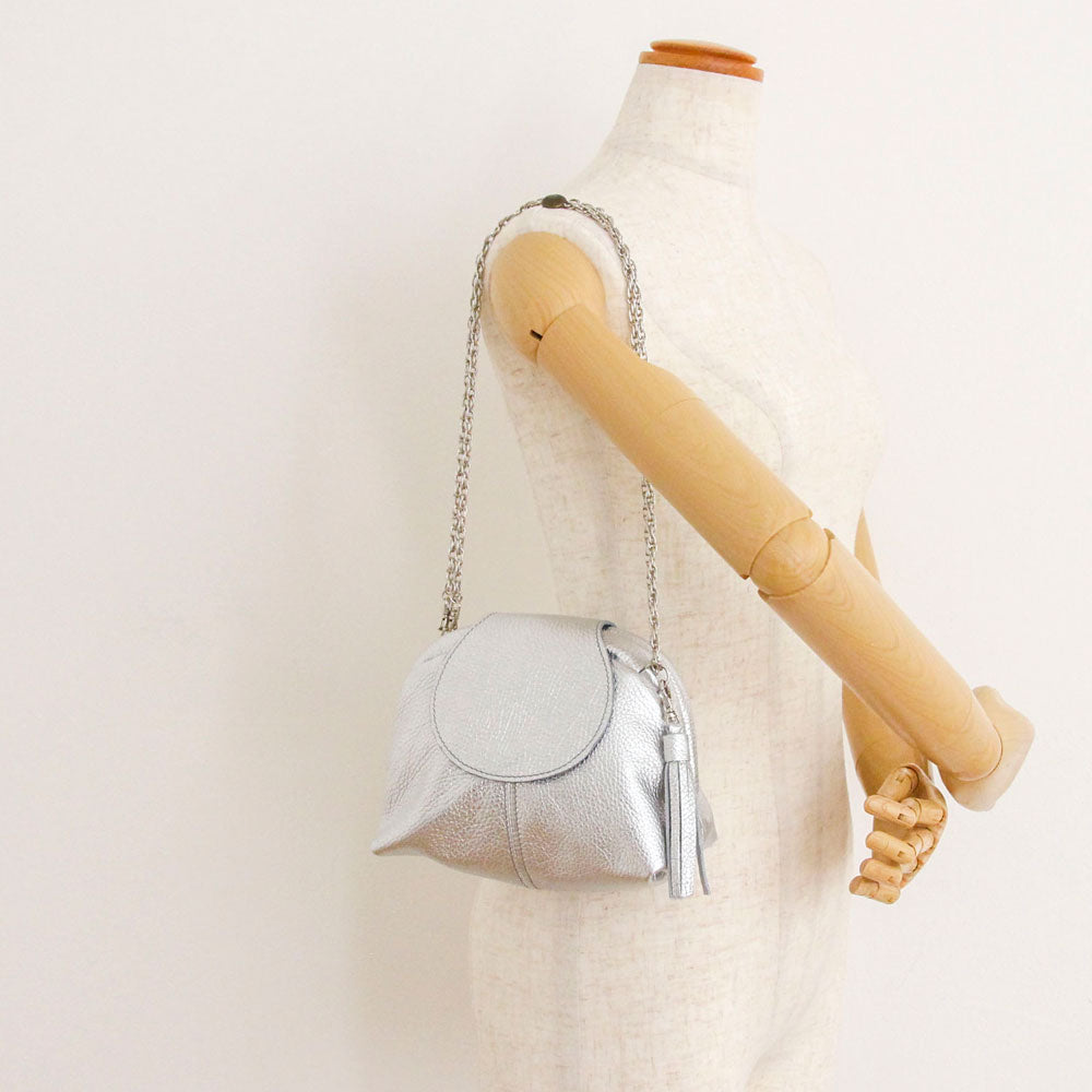 シルバーシマー / 口金レザーポシェットS