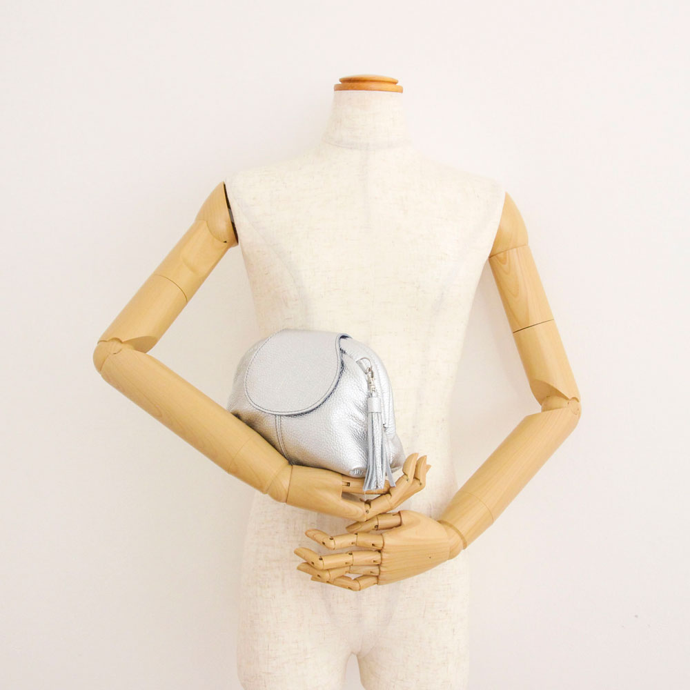 シルバーシマー / 口金レザーポシェットS