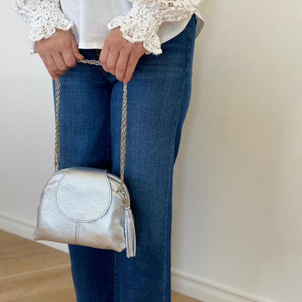 シルバーシマー / 口金レザーポシェットS