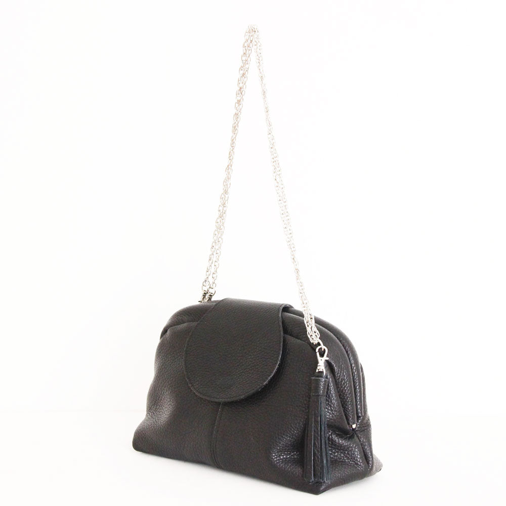 ブラックシマー  / 口金レザーポシェットM