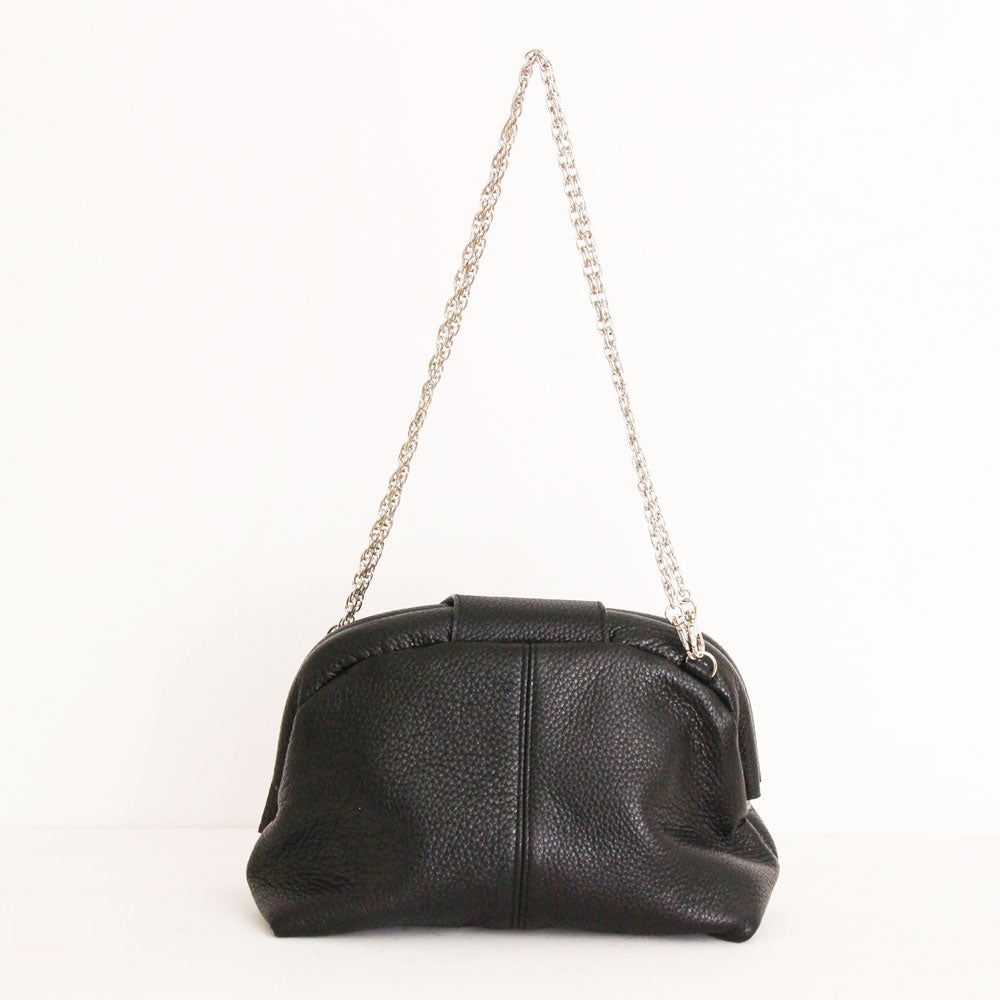 ブラックシマー  / 口金レザーポシェットM