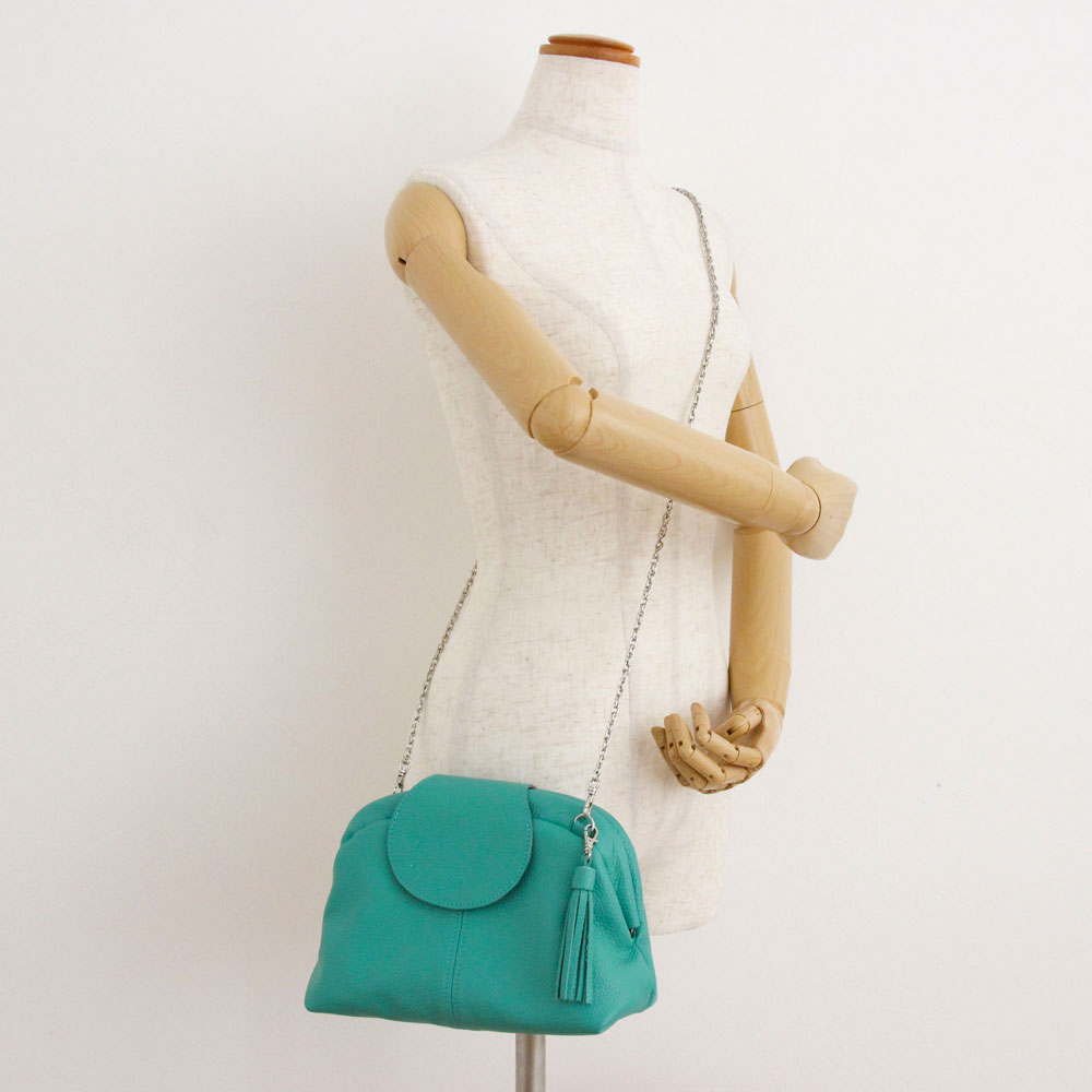 エメラルド  / 口金レザーポシェットM