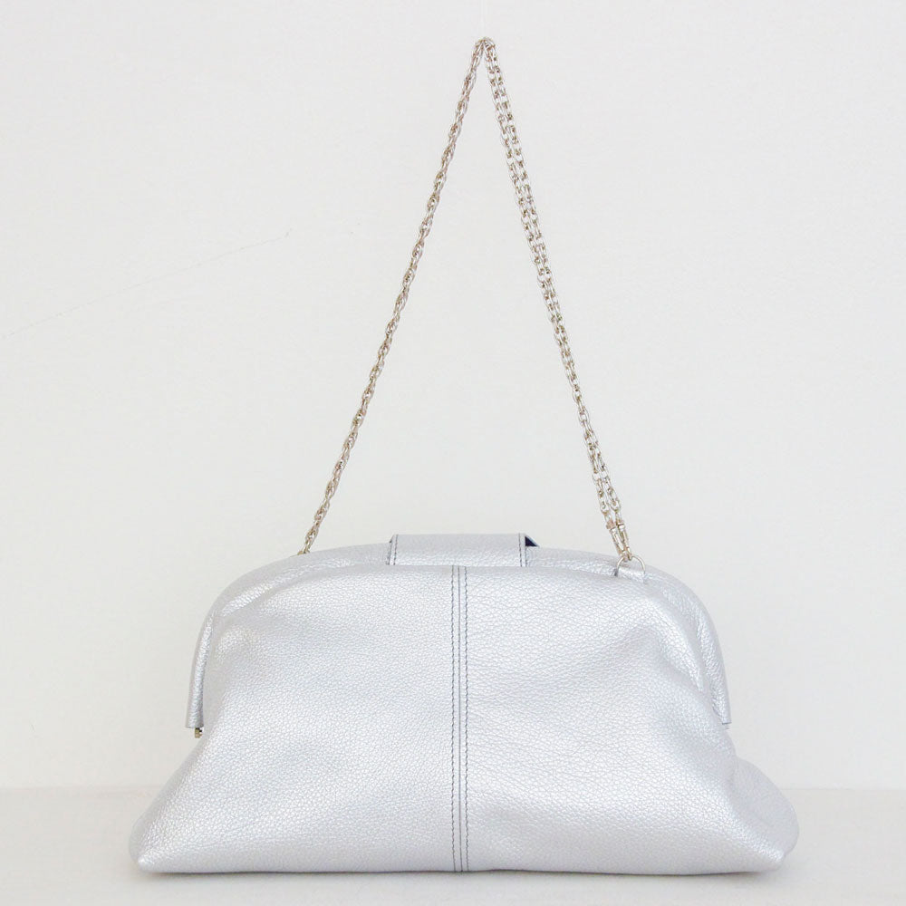 シルバーシマー / 口金レザーポシェットL