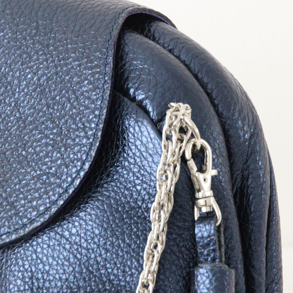 インディゴシマー / 口金レザーポシェットS