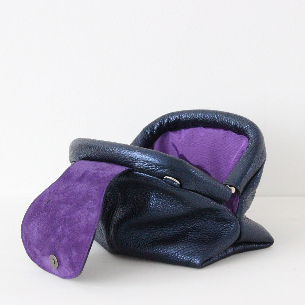 インディゴシマー / 口金レザーポシェットS