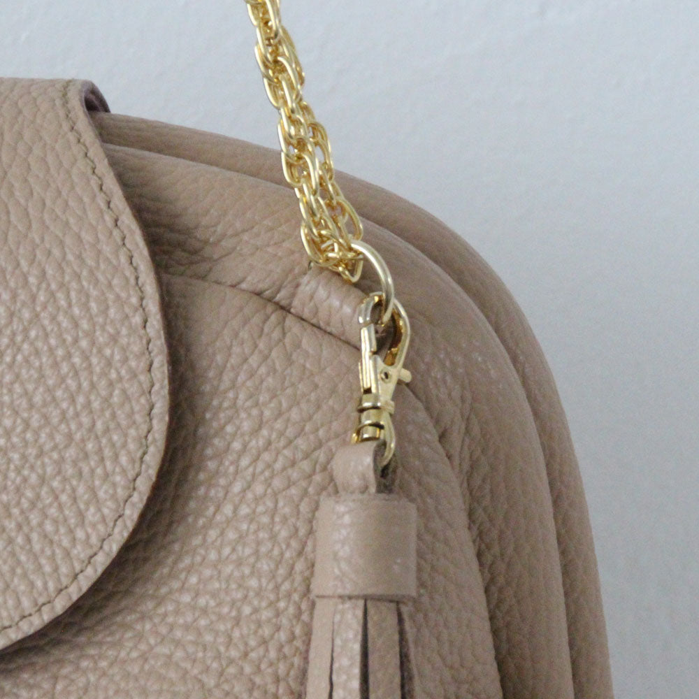 サンドベージュ / 口金レザーポシェットM