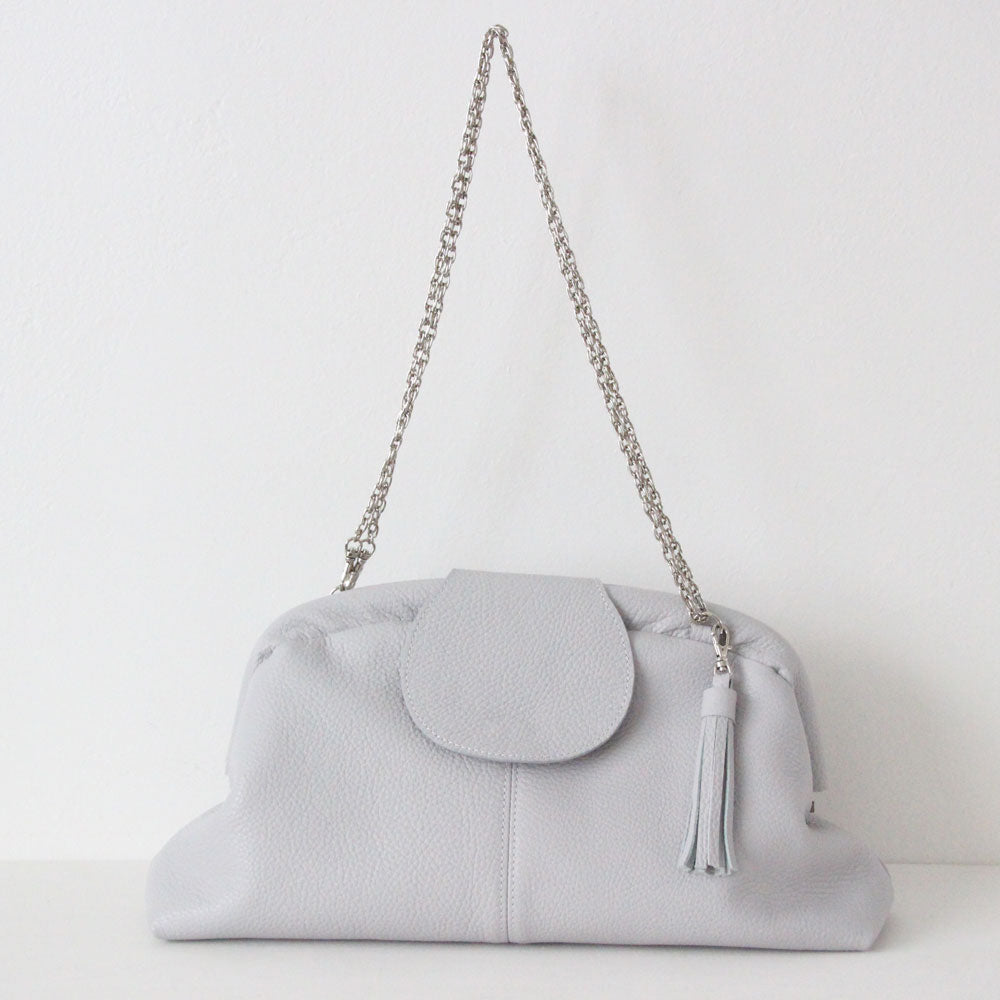 アイスグレー / 口金レザーポシェットL