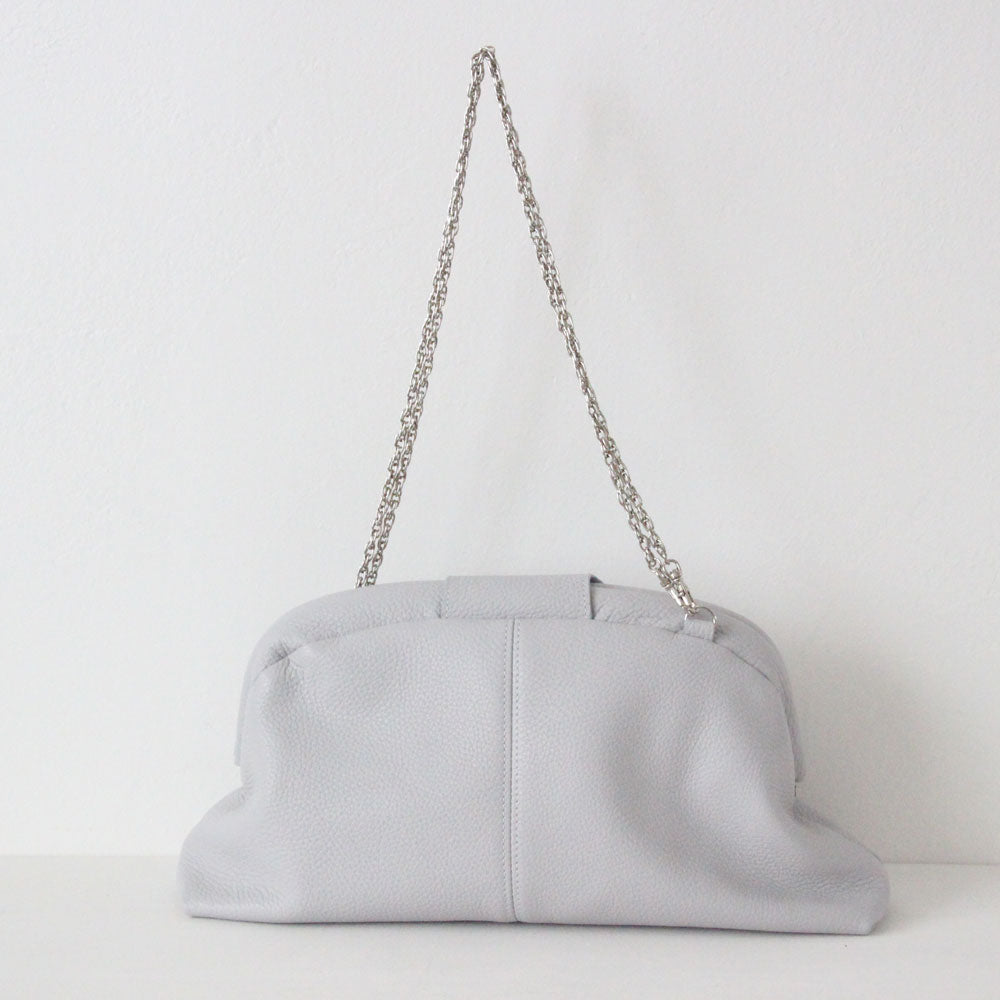 アイスグレー / 口金レザーポシェットL