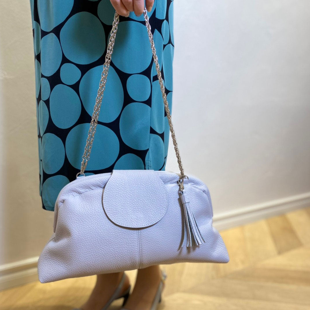 アイスグレー / 口金レザーポシェットL