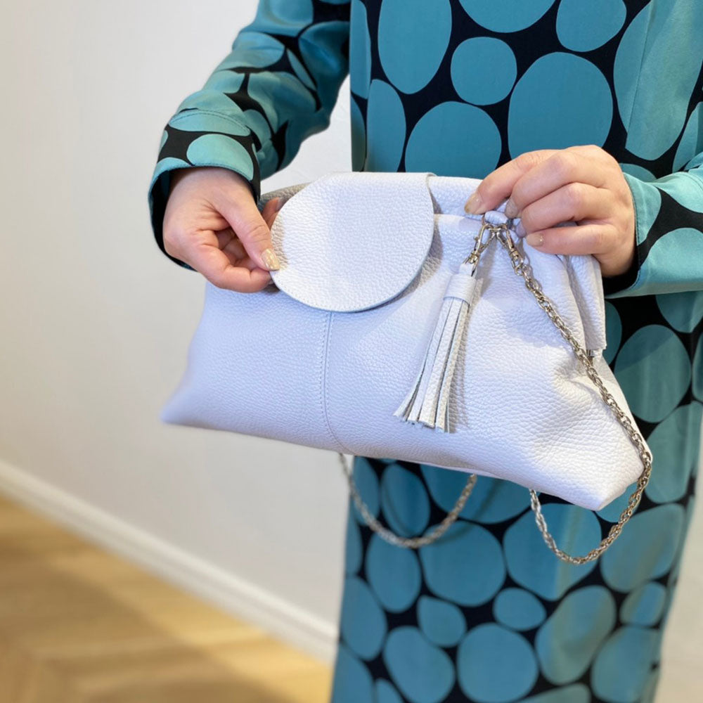 アイスグレー / 口金レザーポシェットL