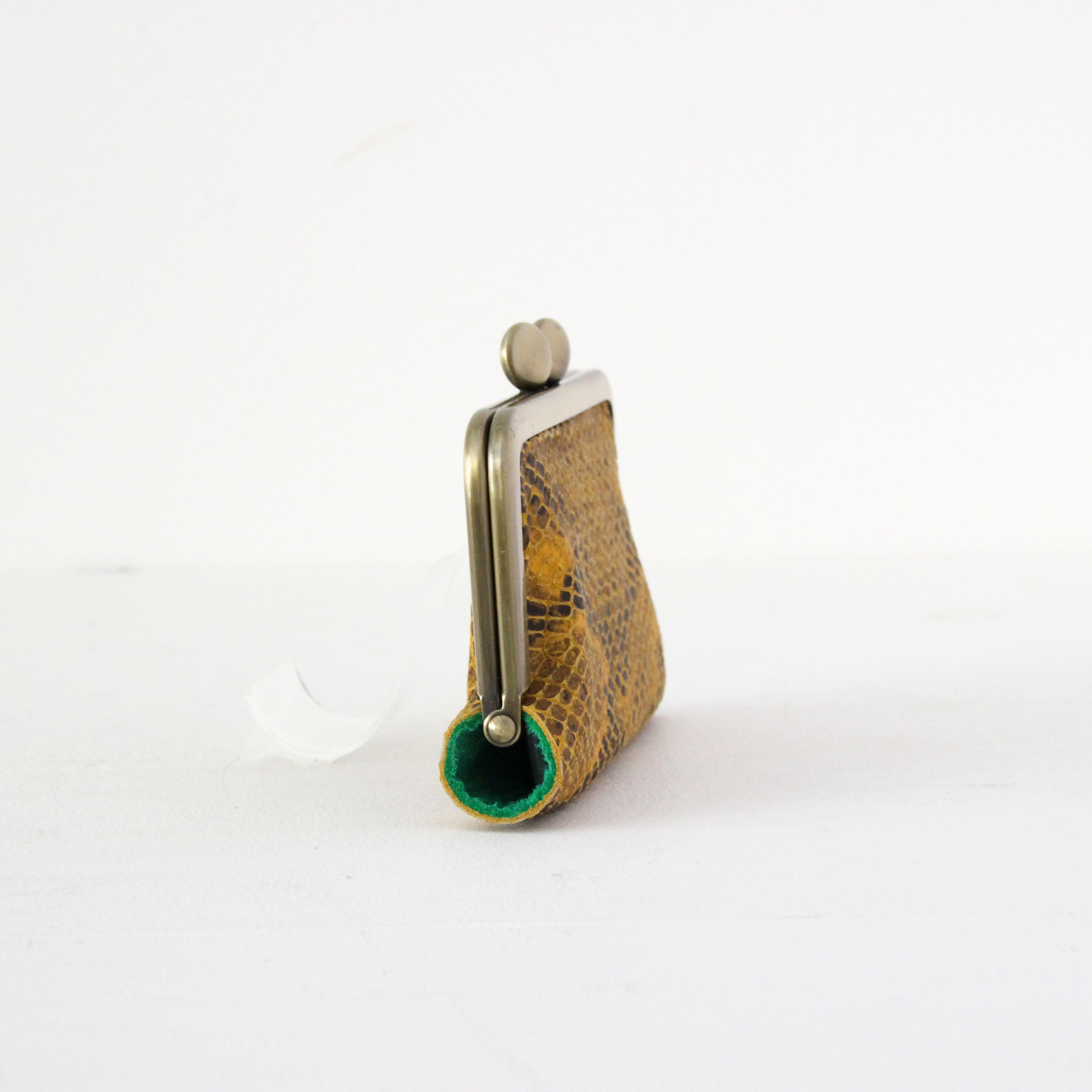 イエローブラックスネイクレザー / カードケース