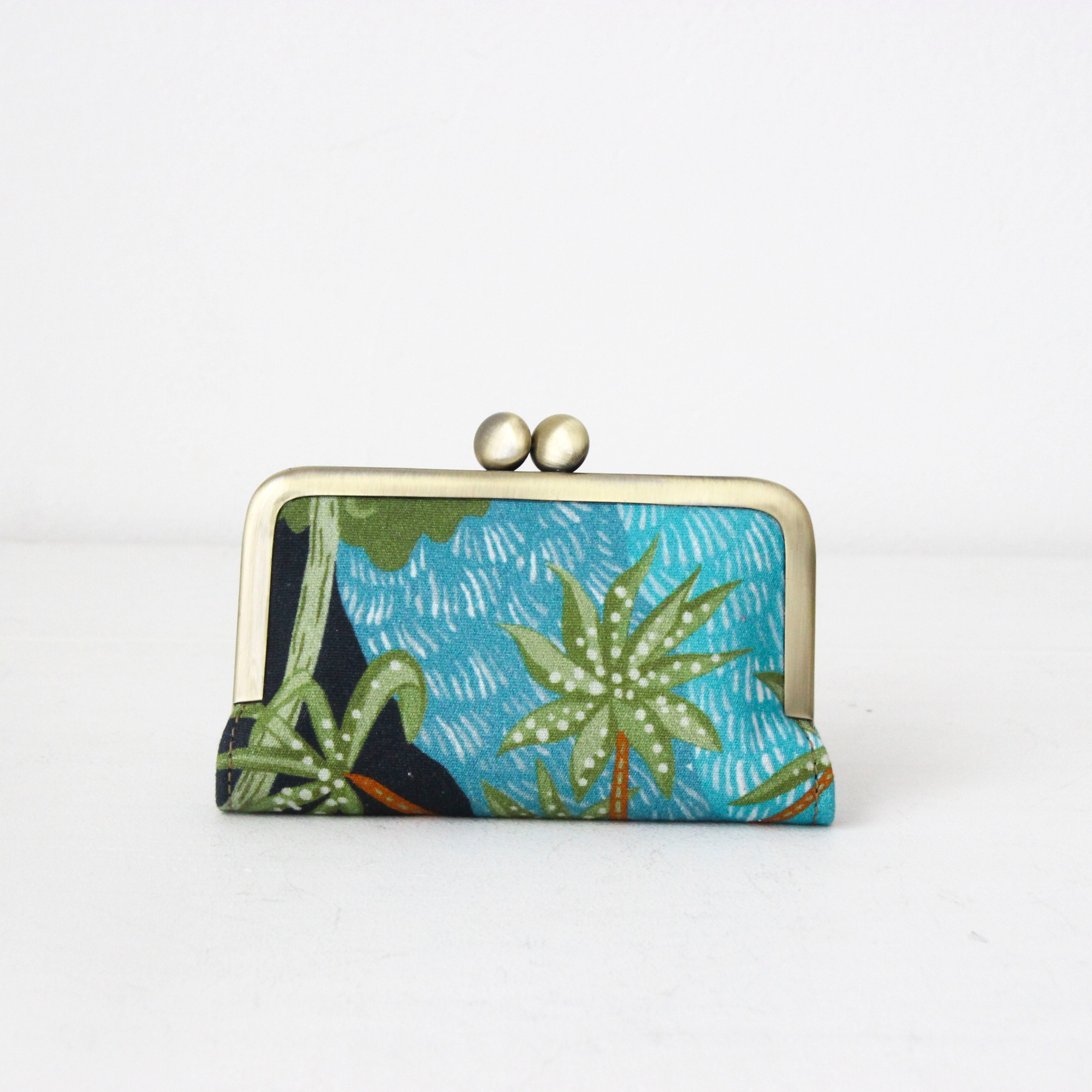 カラフルアニマルガーデン川とツリー / カードケース