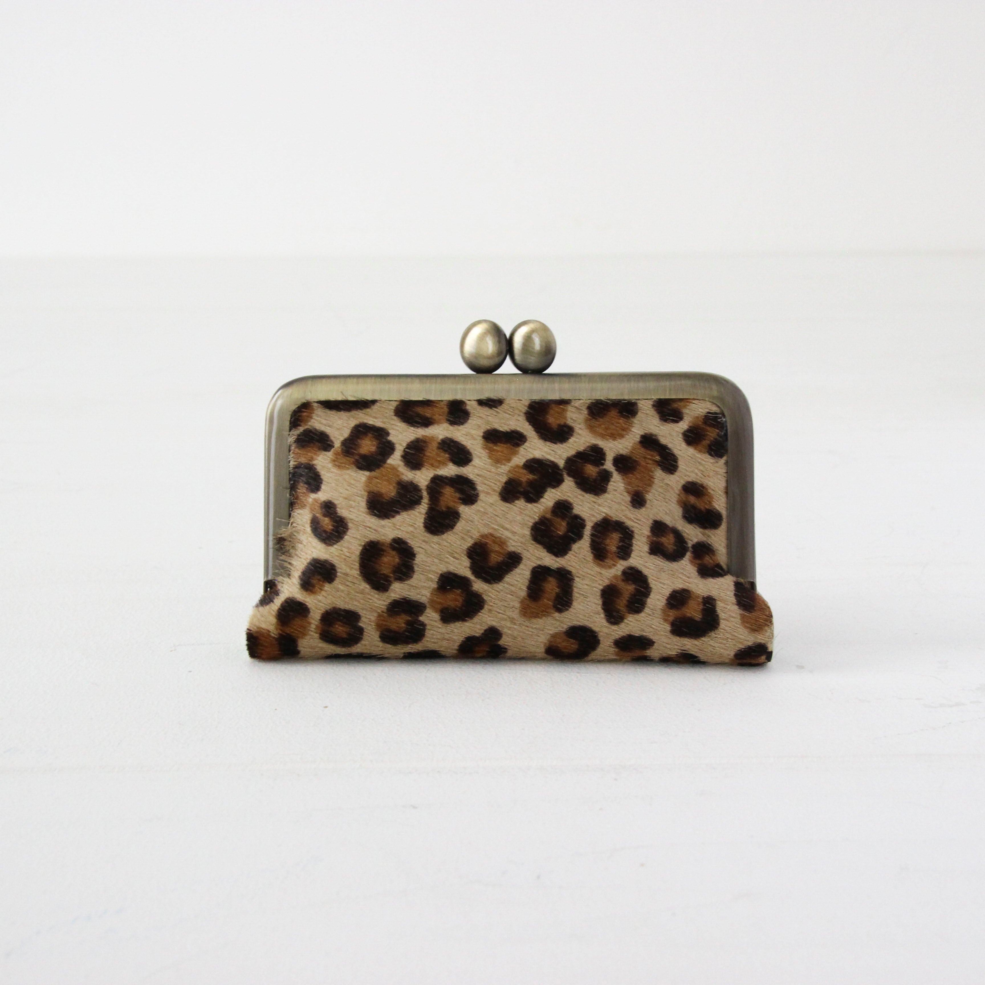 起毛スモールレオパード / カードケース
