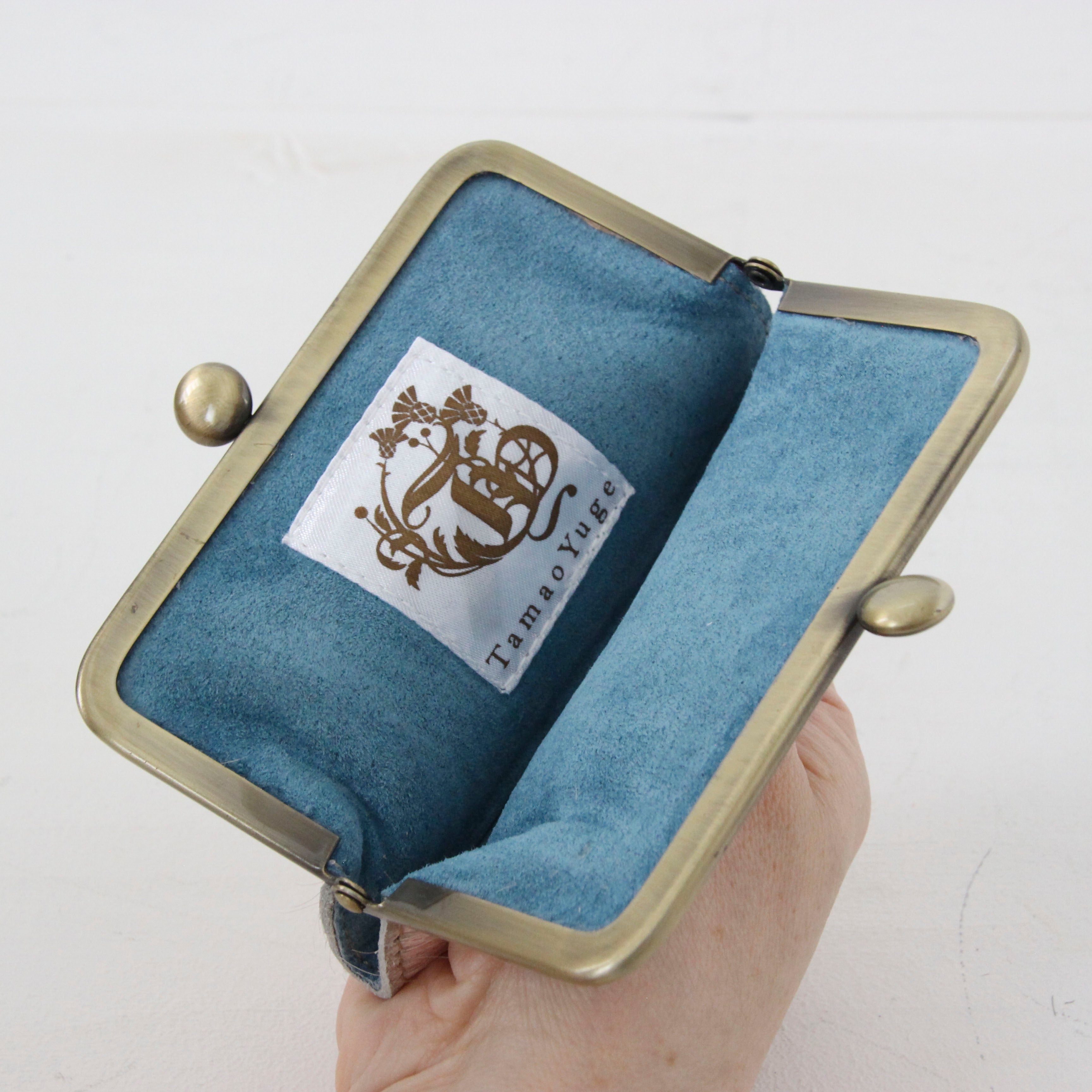 起毛ピンクゴールド/ブルー / カードケース