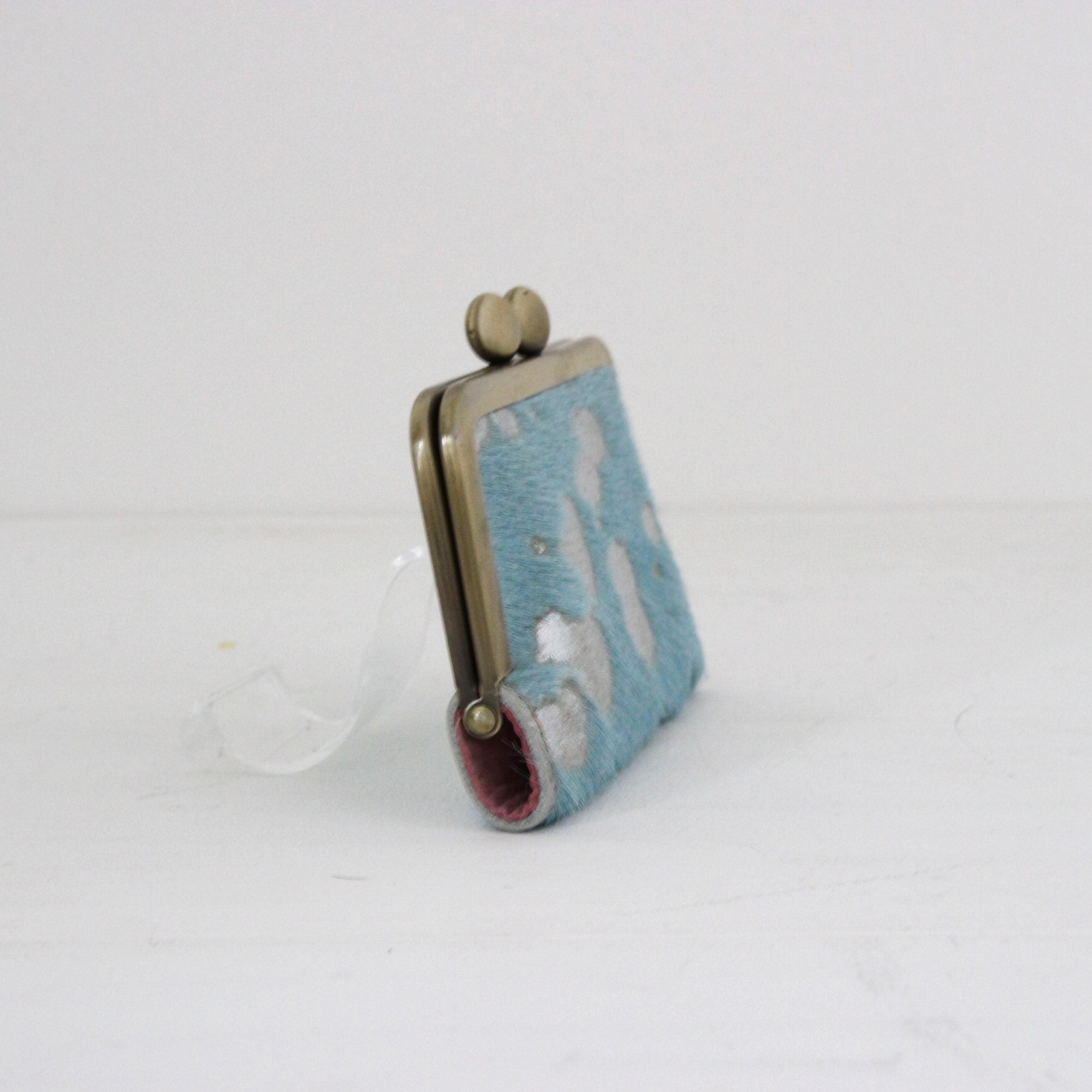 起毛ブルーシルバー/ピンク / カードケース