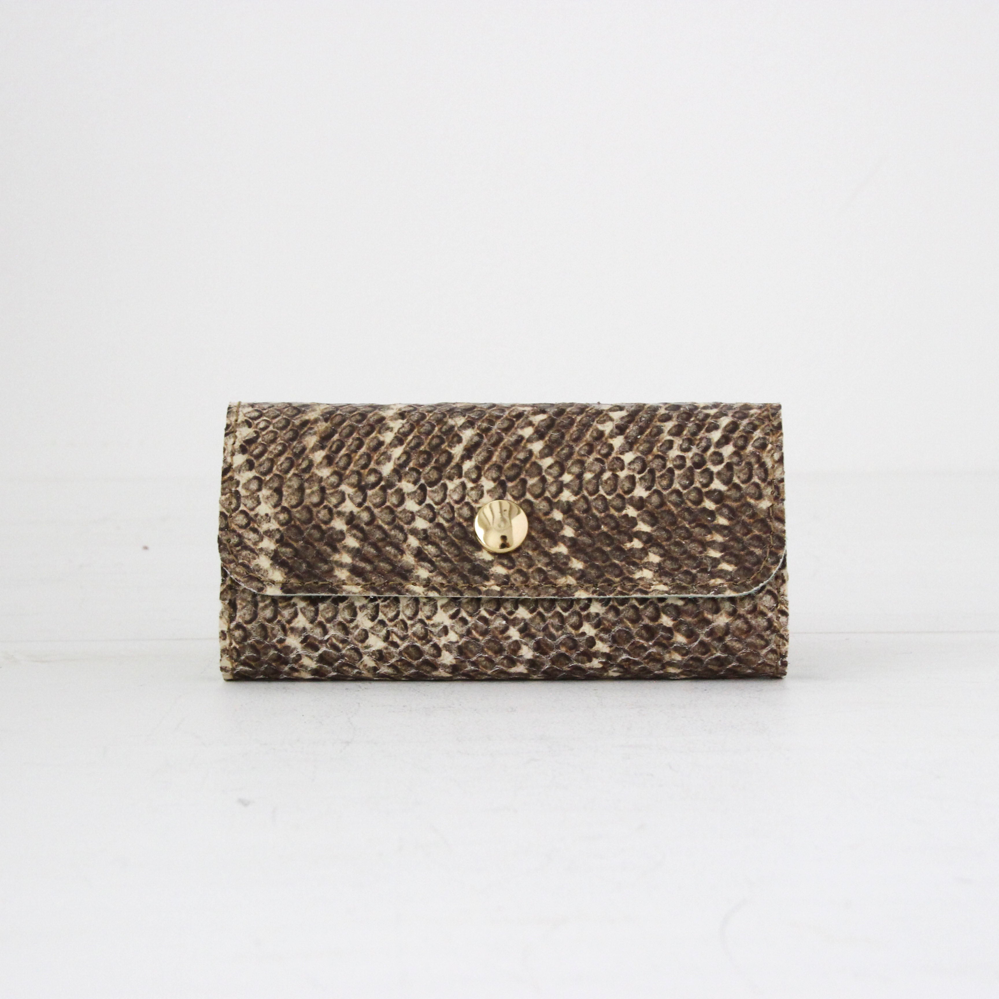 アッシュベージュスネークレザー / キーケース