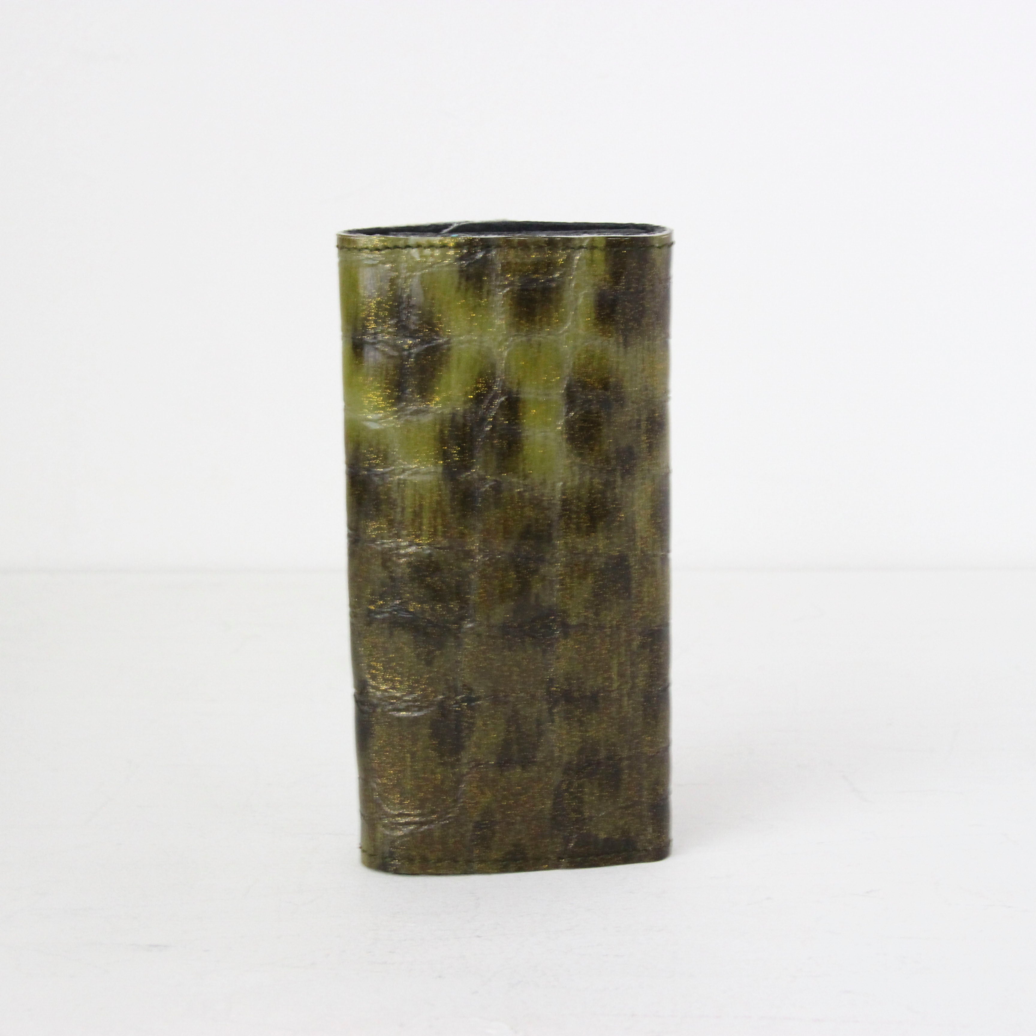 グリーンレオパードエナメル / キーケース