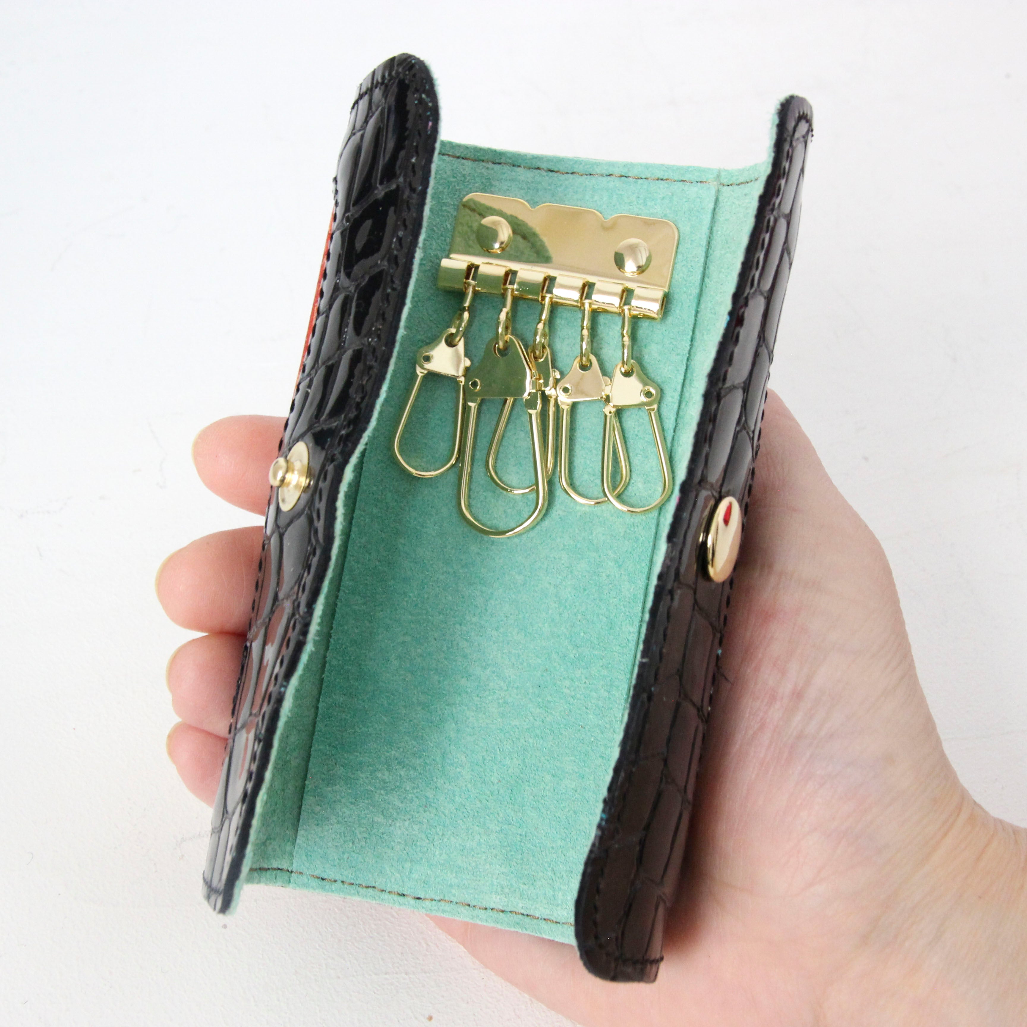 シルクフラワー刺繍プリントフラワーMG / キーケース