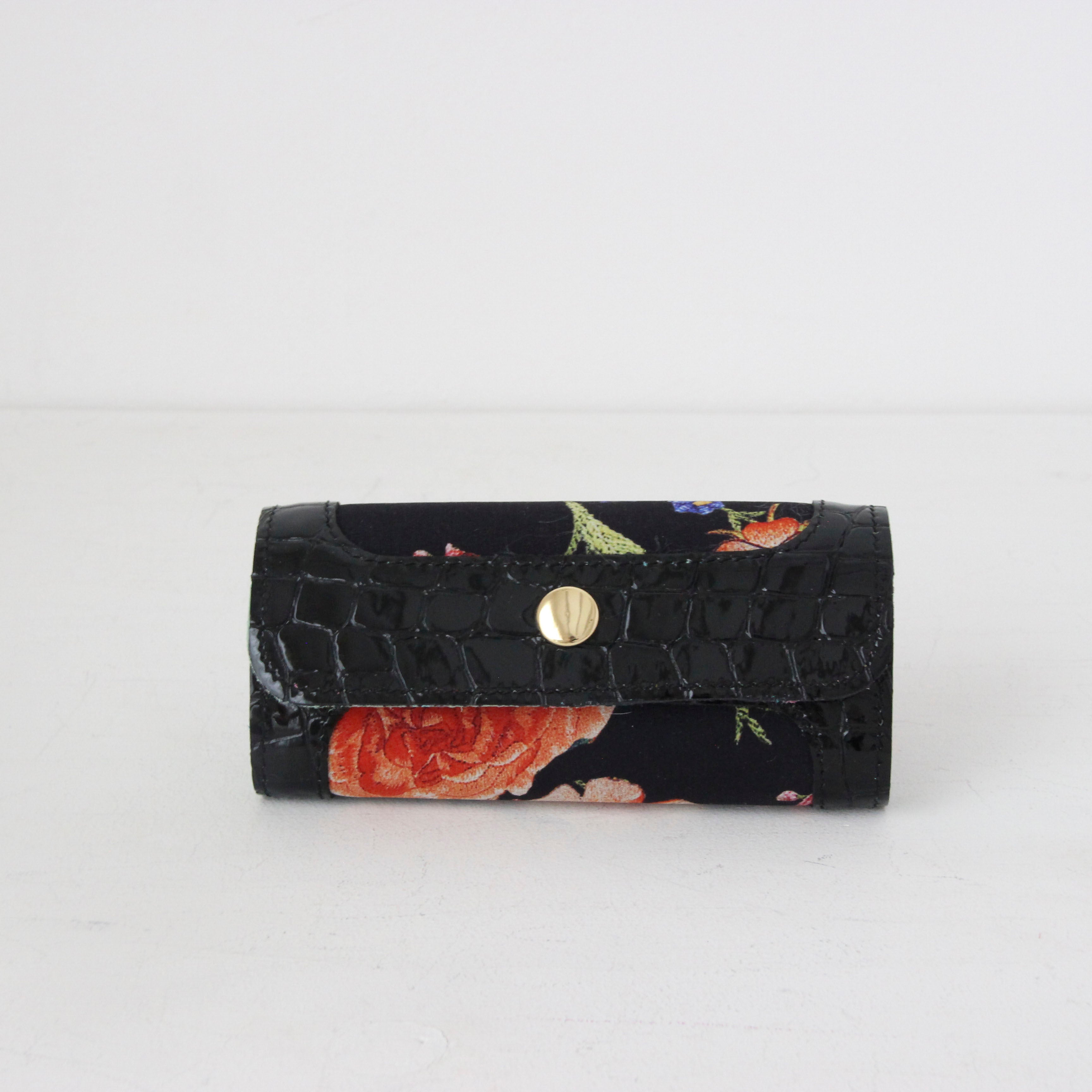 シルクフラワー刺繍プリントフラワーMG / キーケース