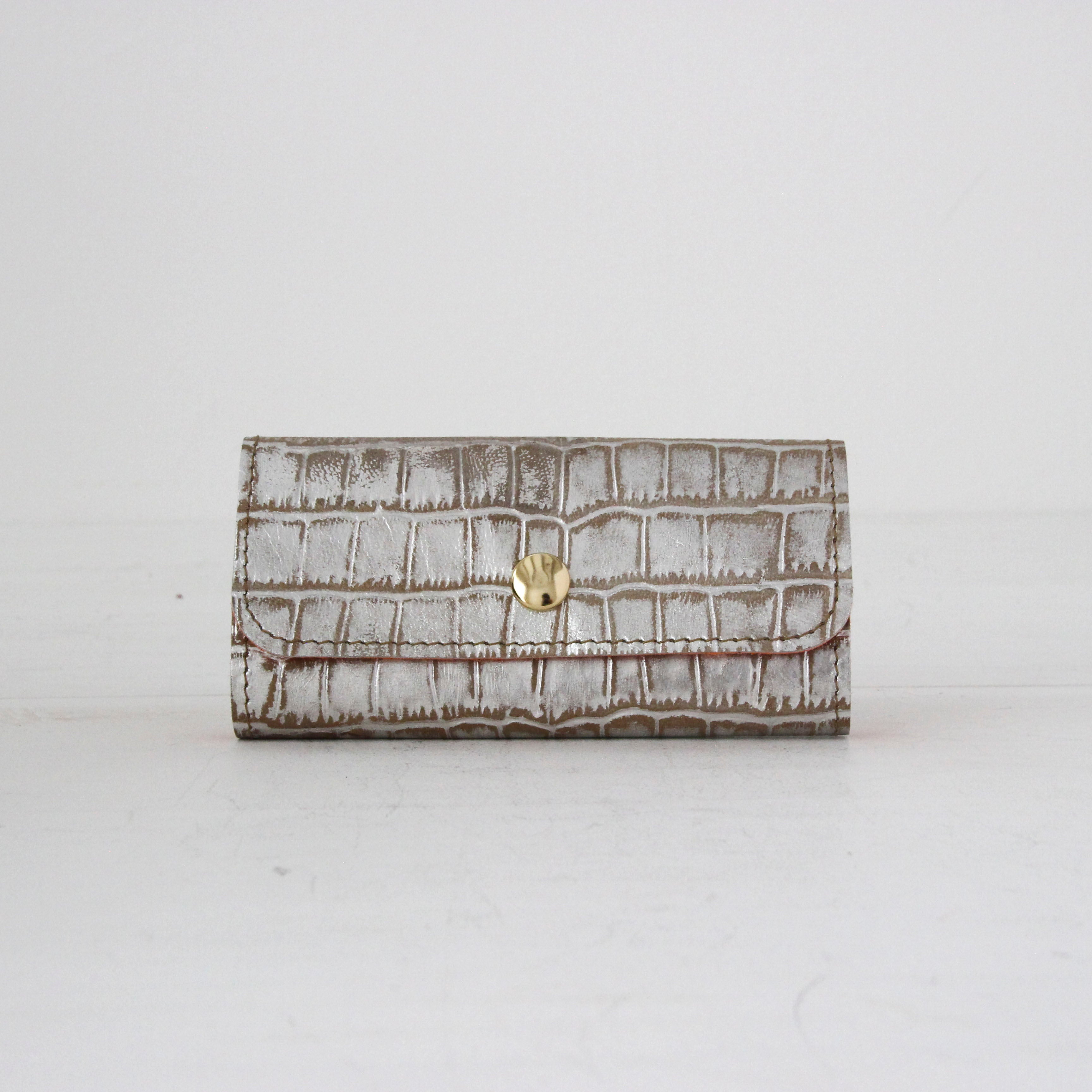 シルバースネイクレザー / キーケース