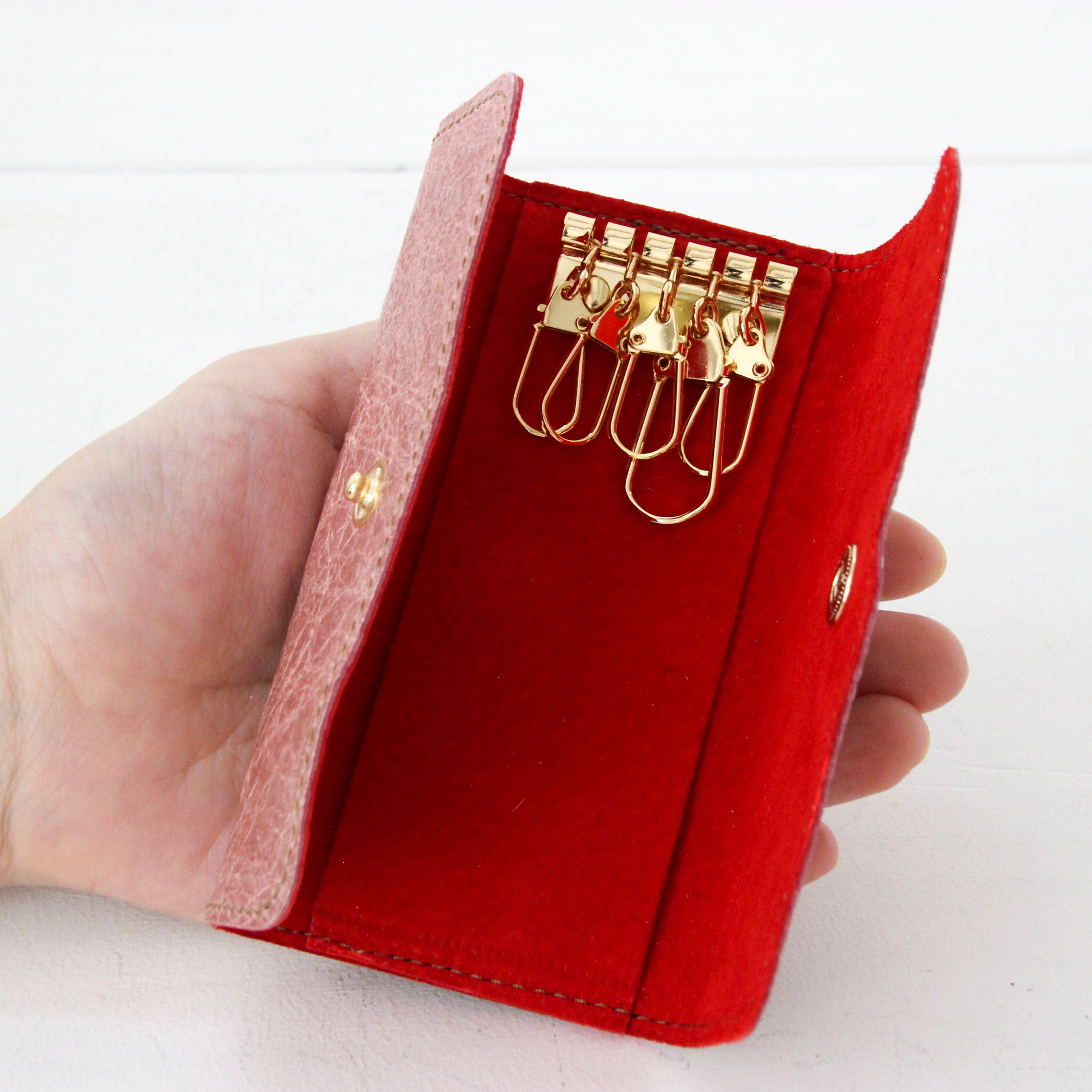 なでしこピンクレザー / キーケース