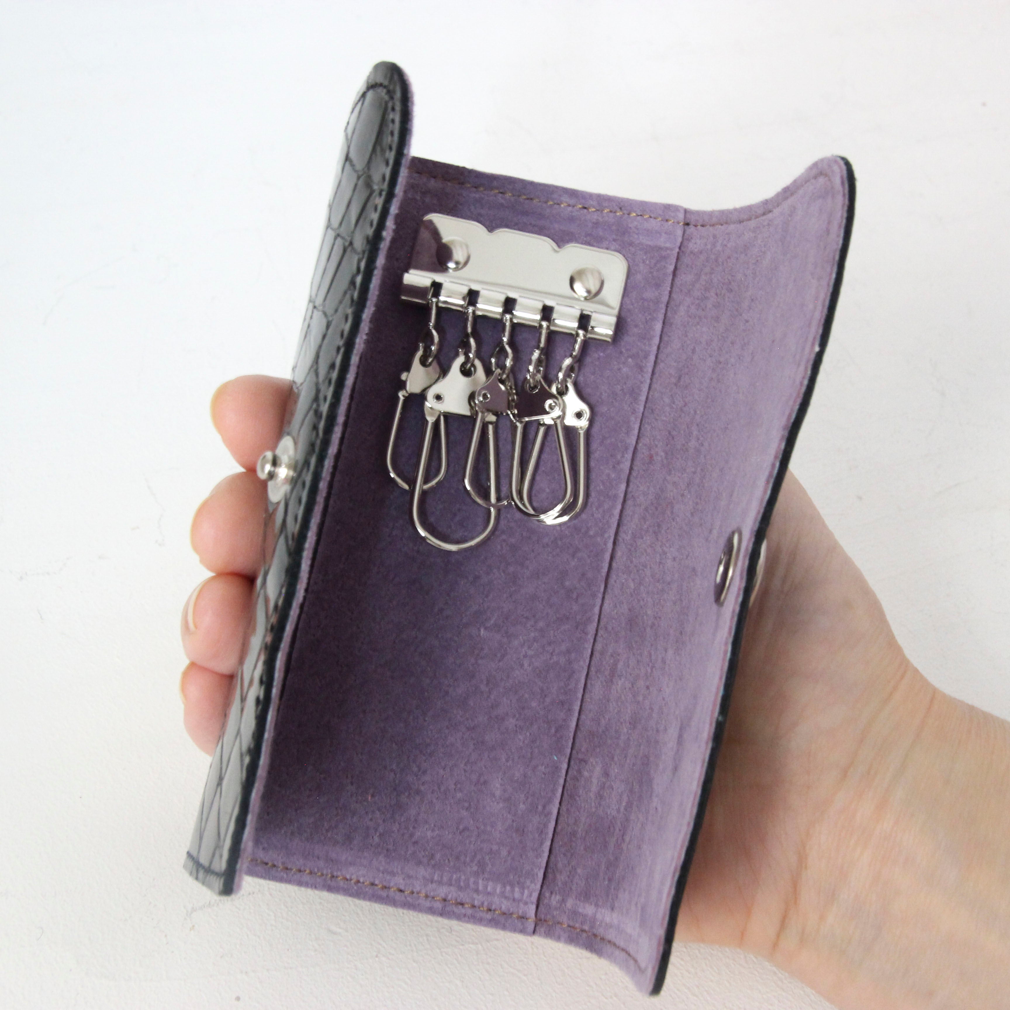 ブラックエナメル / キーケース