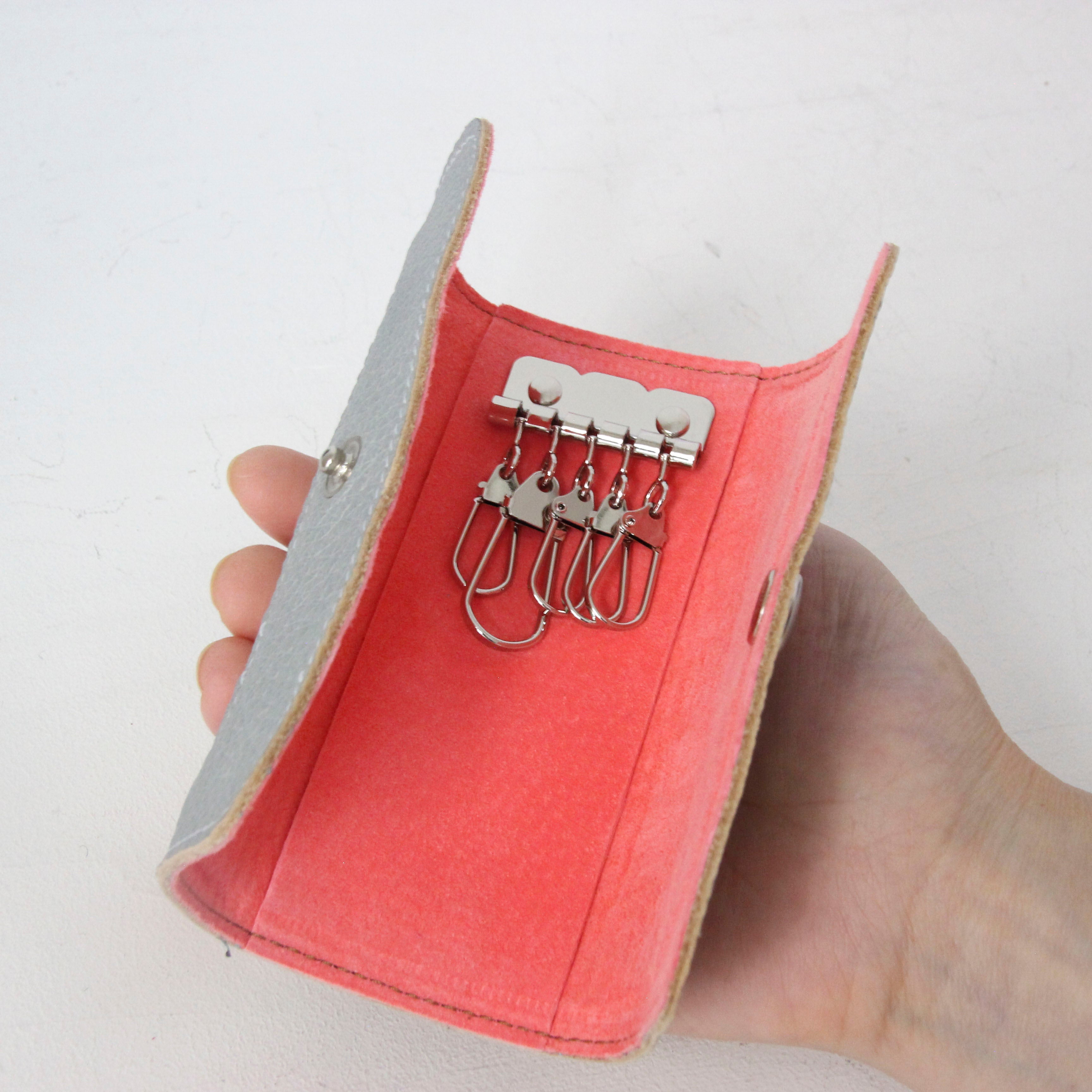 ブルーボタニカルストライプS / キーケース