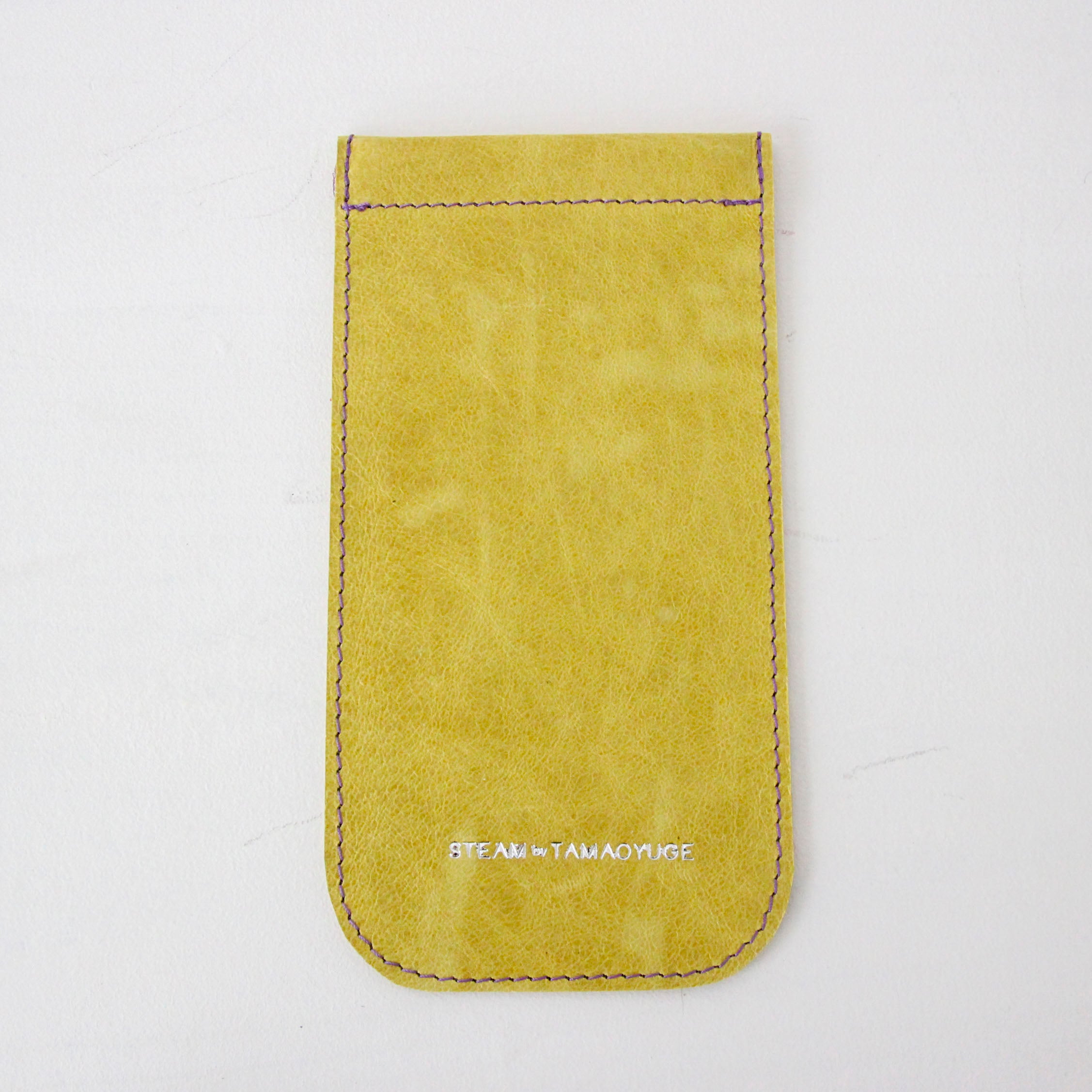 イエローレザー×パープル / めがねケース