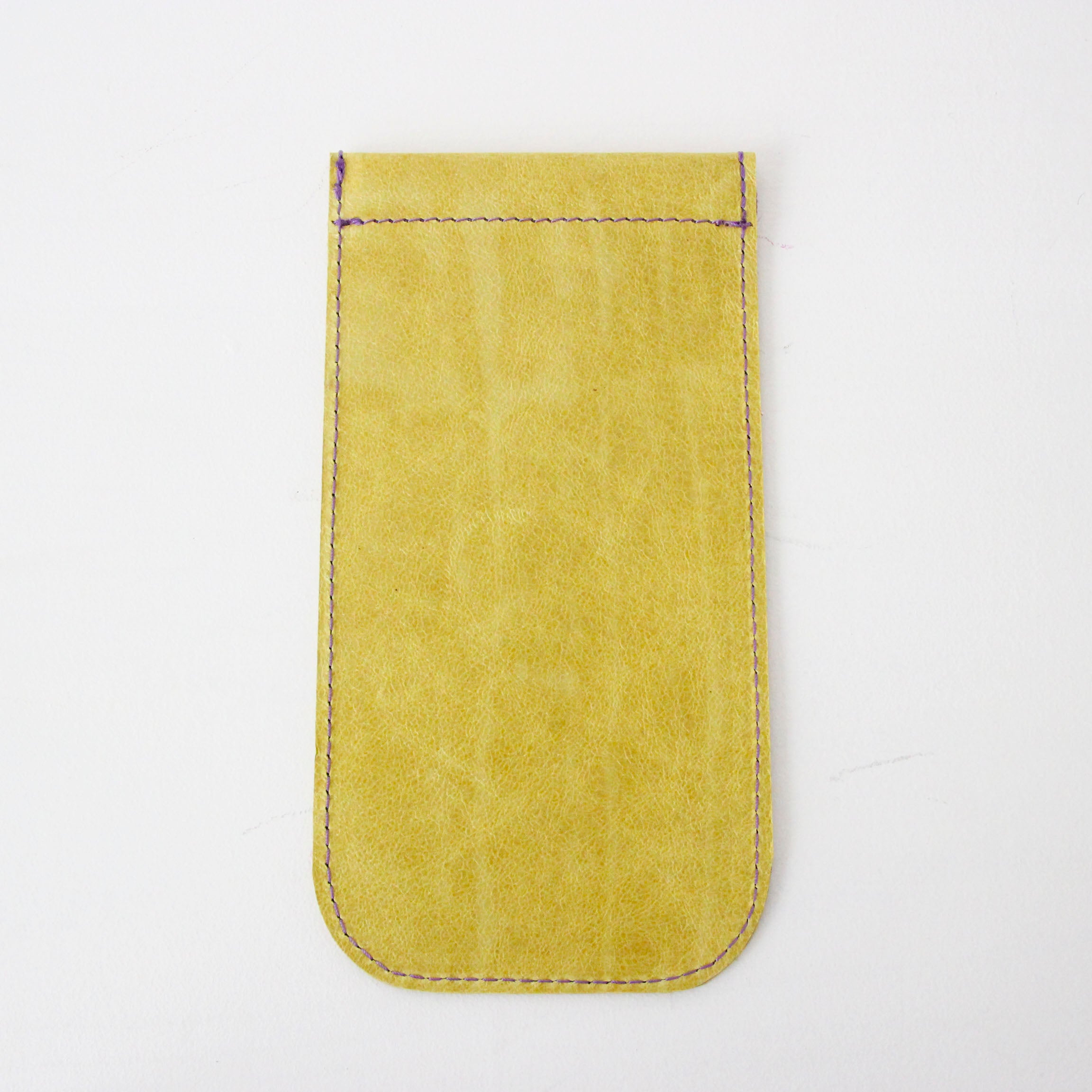 イエローレザー×パープル / めがねケース