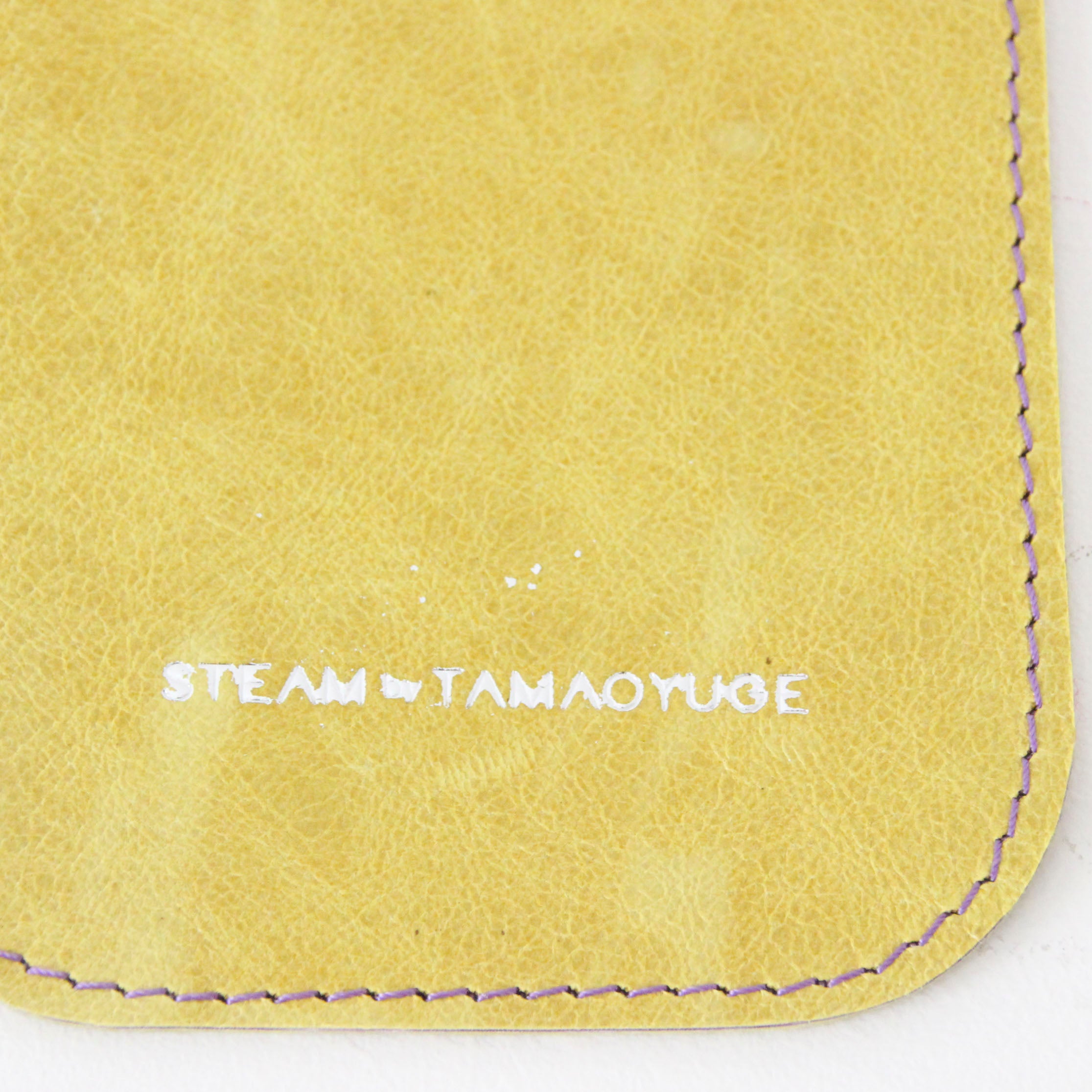 イエローレザー×パープル / めがねケース